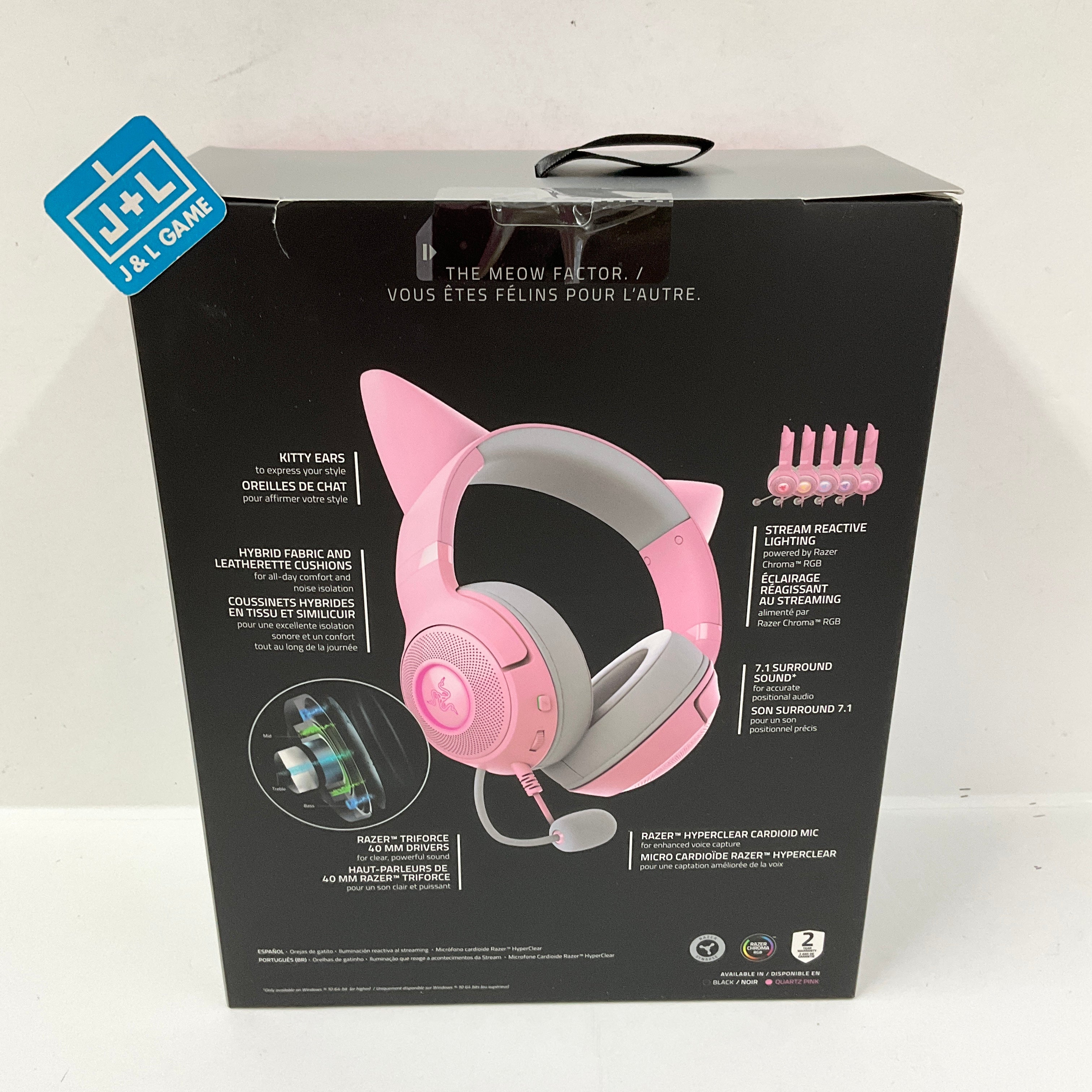 Razer Kraken Kitty V2 (Quartz Pink) (PS5) Playstation J&L Game