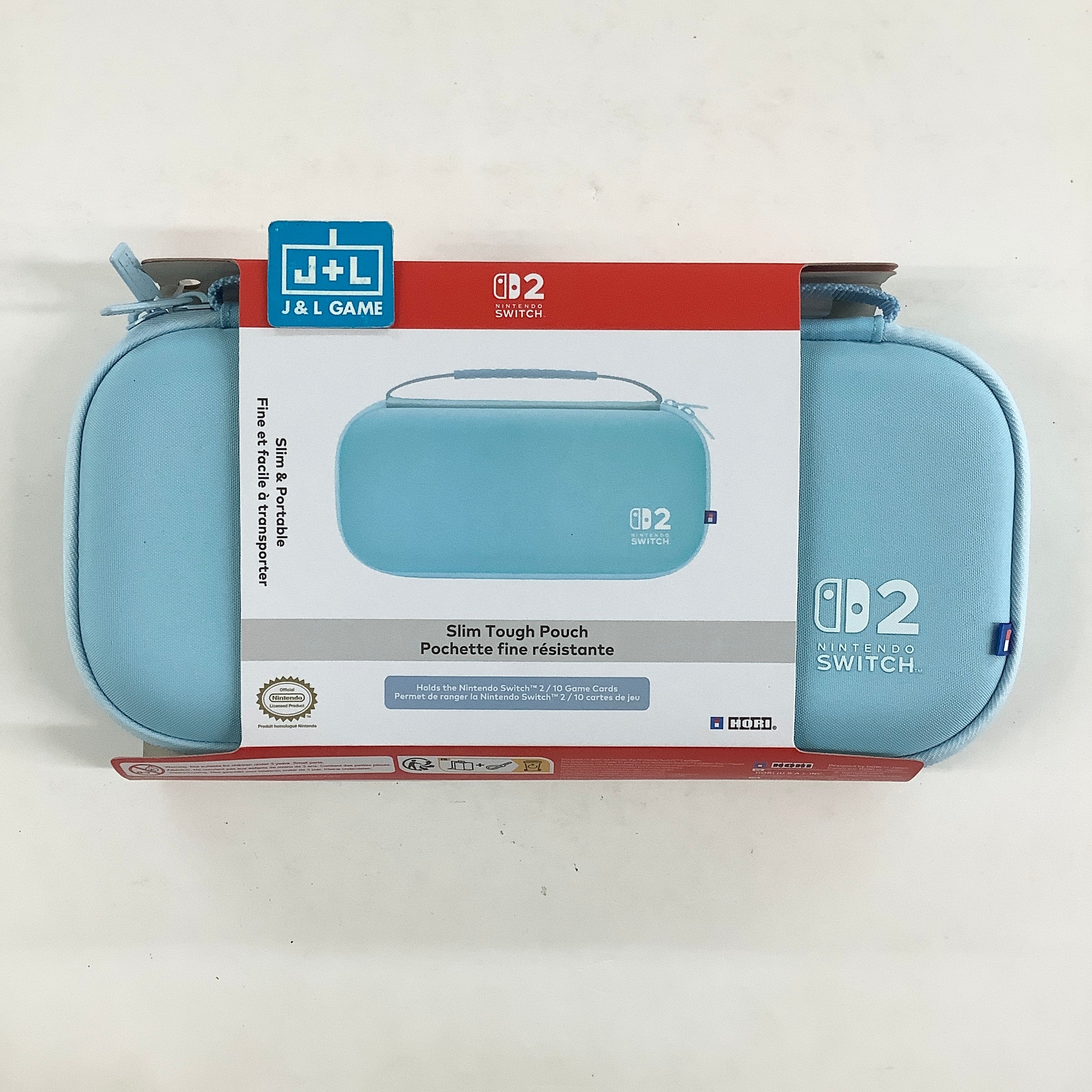 HORI Slim Tough Pouch (Light Blue) Carrying Case - (NS2) Nintendo Switch 2 ACCESSORIES HORI