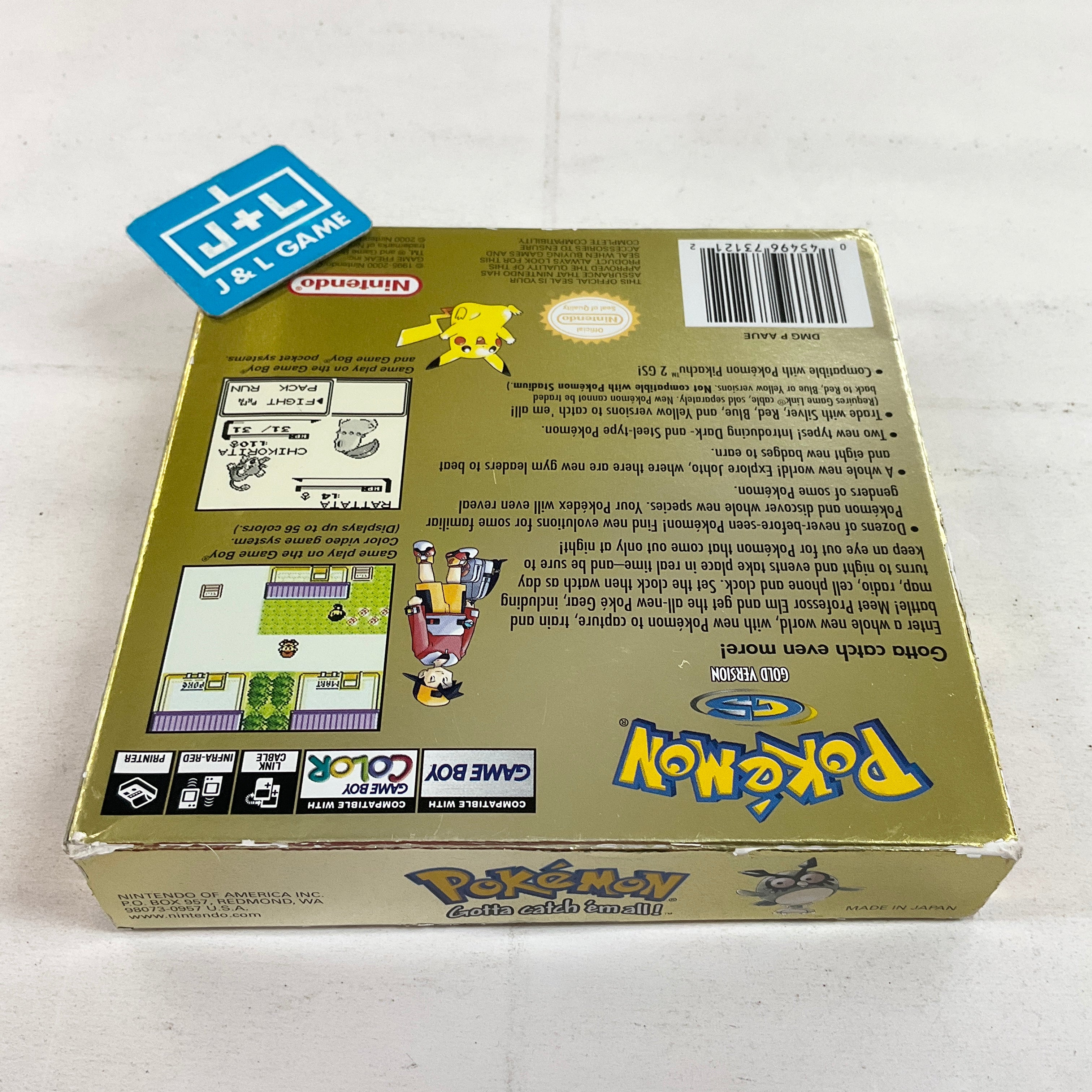 Pokemon Gold Version - (GBC) Game Boy Color [Pre-Owned] Video Games Nintendo
