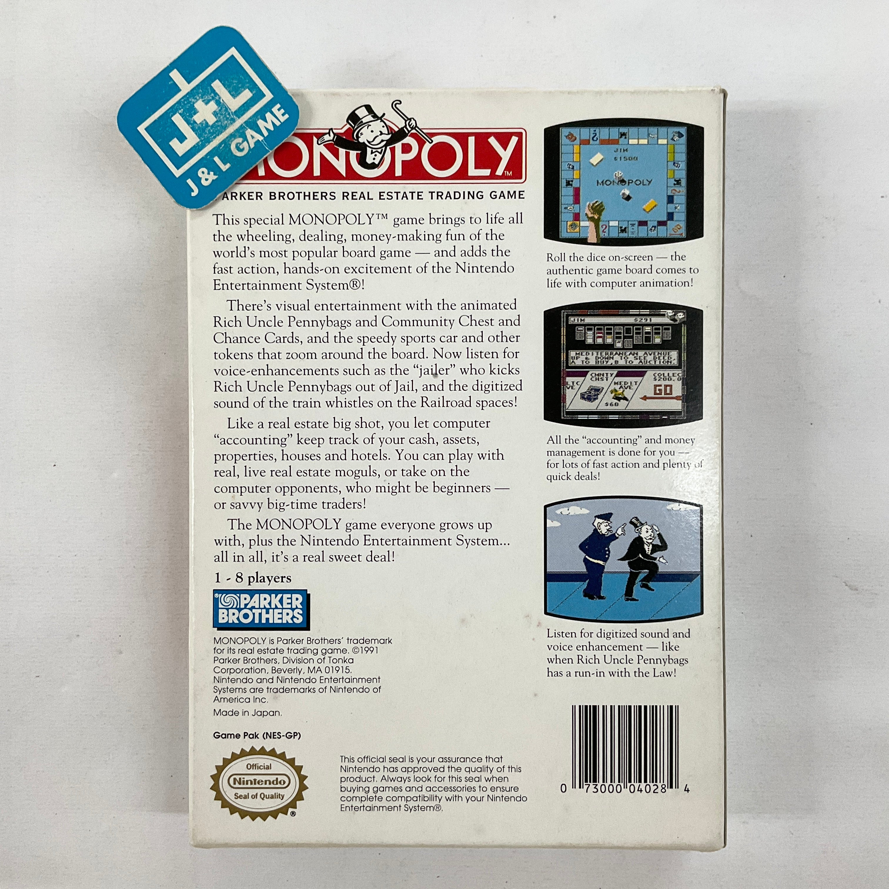 Monopoly - (NES) Nintendo Entertainment System [Pre-Owned] Video Games Parker Brothers   