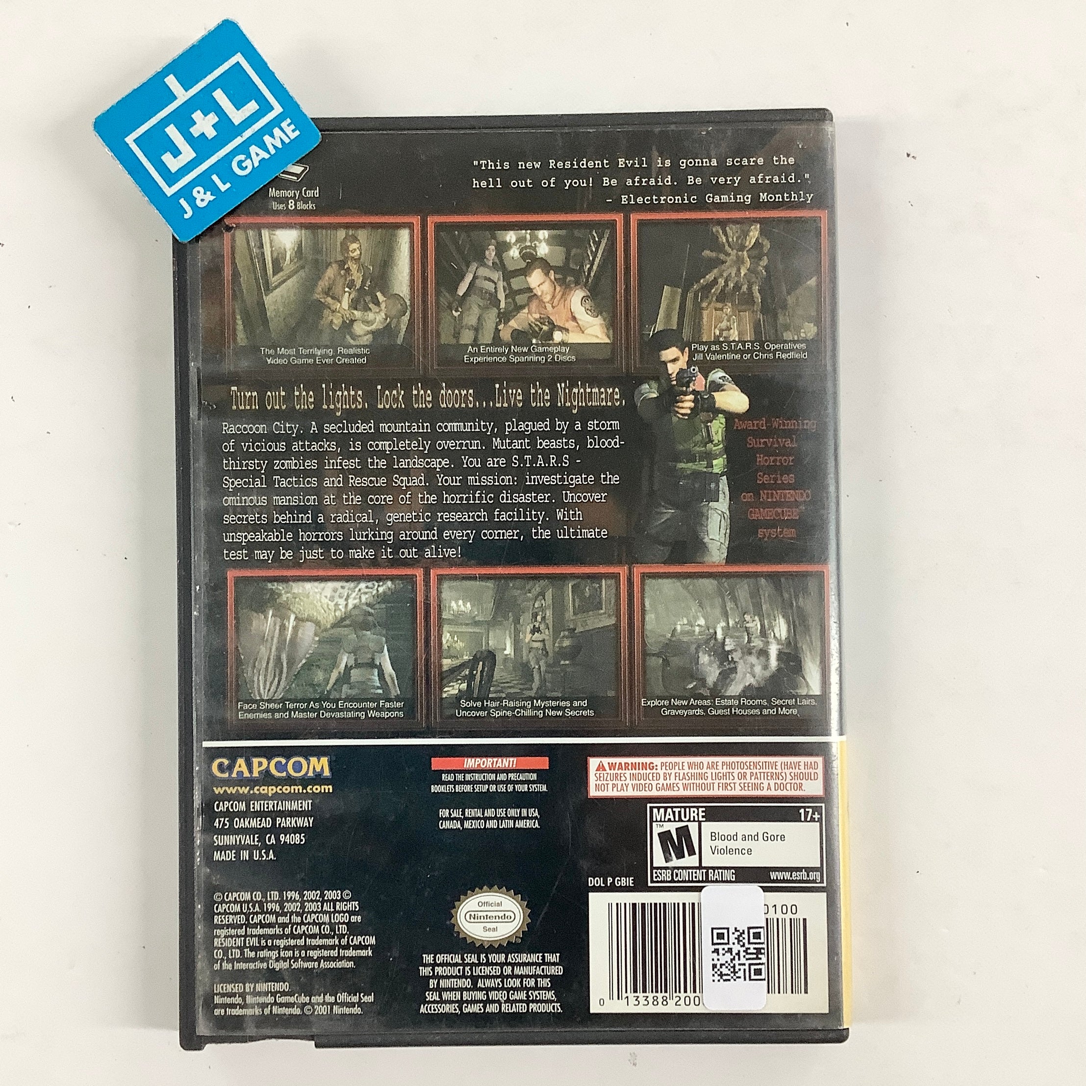 Resident Evil (Player's Choice) - (GC) GameCube [Pre-Owned] Video Games Capcom
