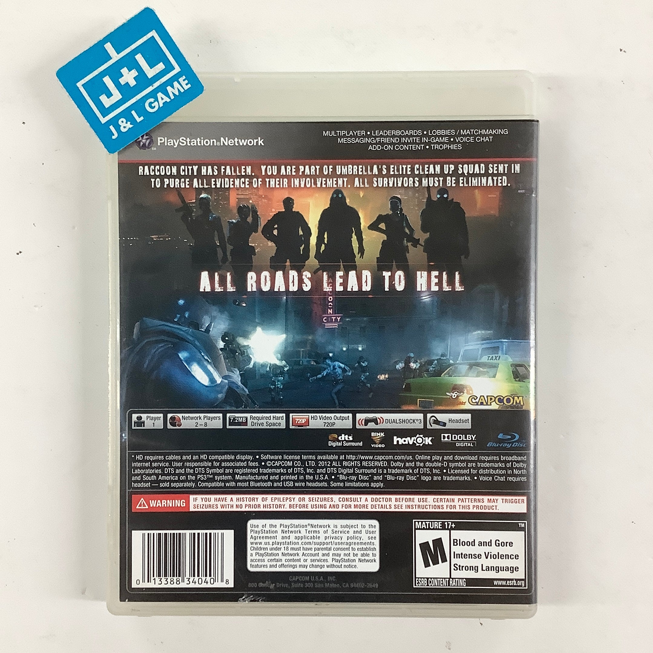 Resident Evil: Operation Raccoon City - (PS3) PlayStation 3 [Pre-Owned] Video Games Capcom