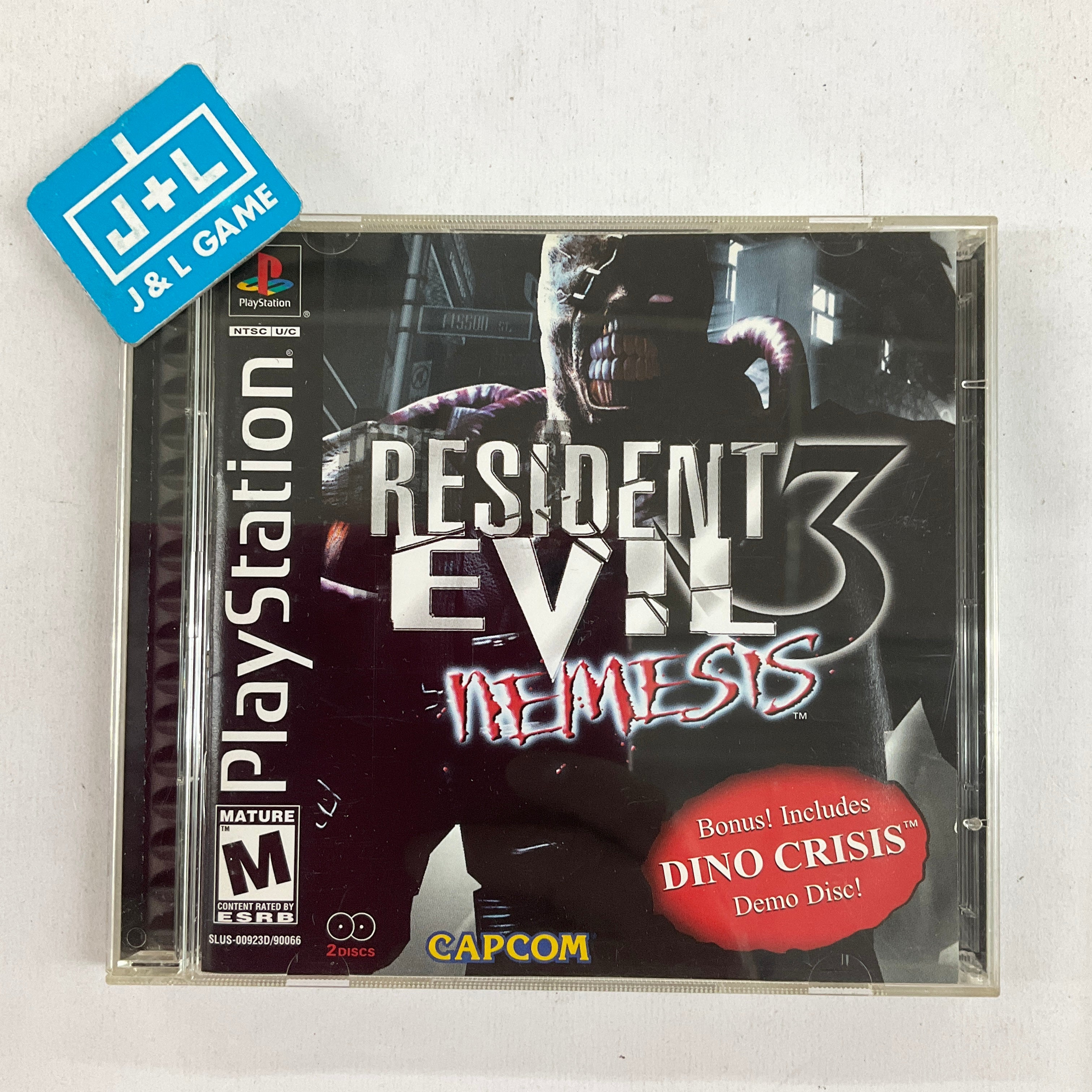 Resident Evil 3: Nemesis (with Dino Crisis Demo Disc) - (PS1) PlayStation 1 [Pre-Owned] Video Games Capcom