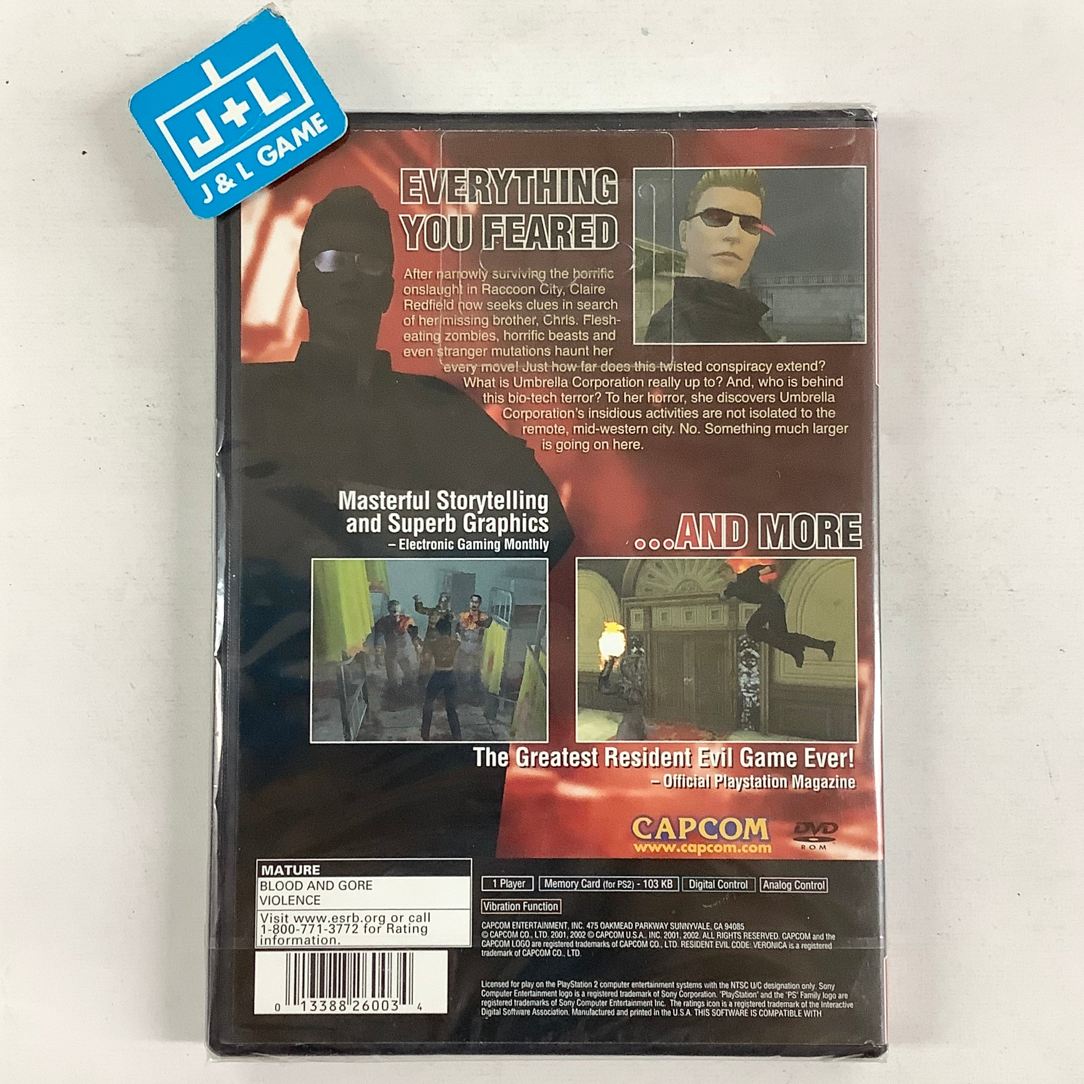 Resident Evil Code: Veronica X (Greatest Hits) - (PS2) PlayStation 2 Video Games Capcom