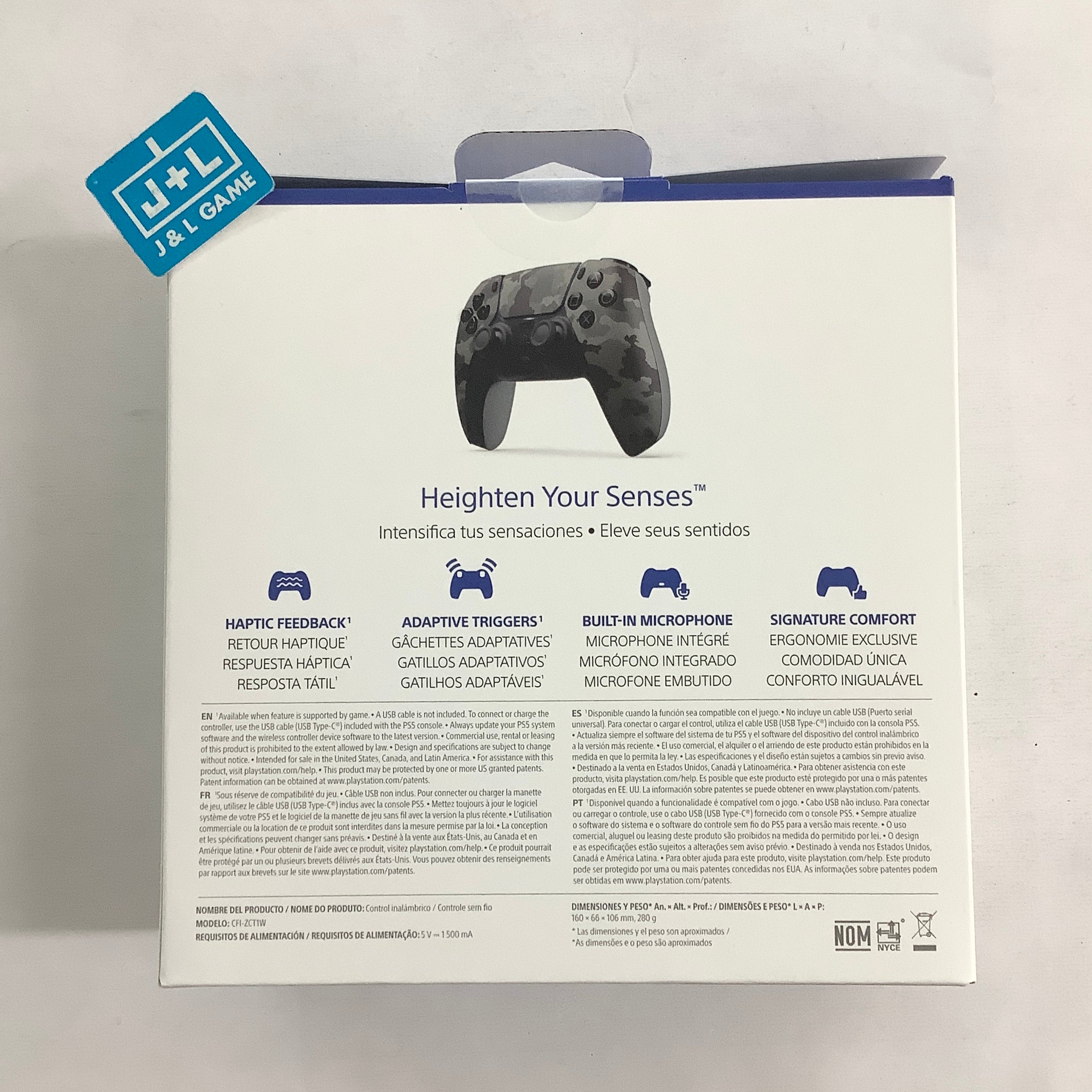 SONY PlayStation 5 DualSense Wireless Controller (Gray Camouflage) - (PS5) PlayStation 5 (Canadian Import) Accessories PlayStation