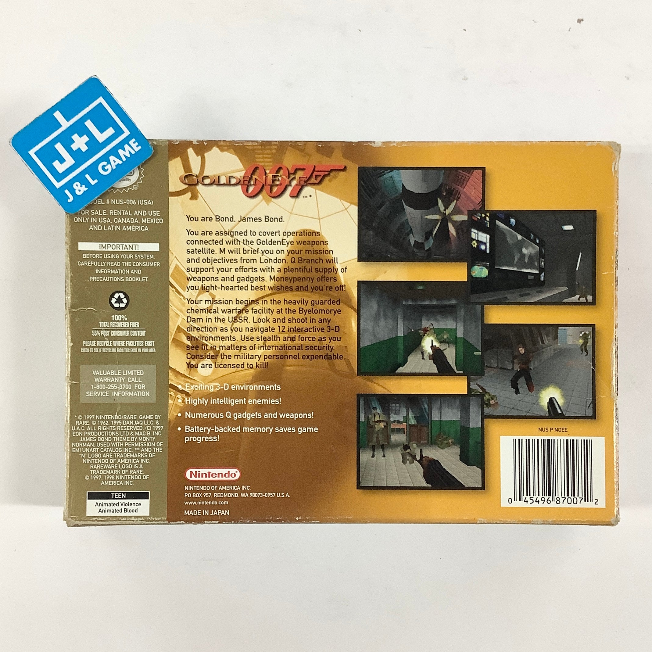 GoldenEye 007 (Player's Choice) - (N64) Nintendo 64 [Pre-Owned] Video Games Nintendo