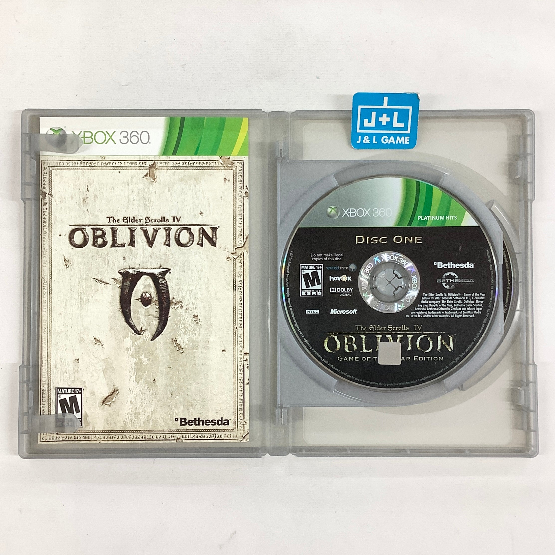 The Elder Scrolls IV: Oblivion - Game of the Year Edition (Platinum Hits) - Xbox 360 [Pre-Owned] Video Games 2K Games