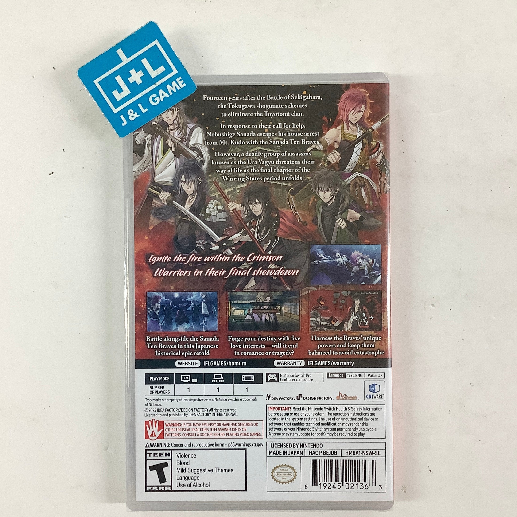 Homura: The Crimson Warriors - (NSW) Nintendo Switch Video Games Idea Factory