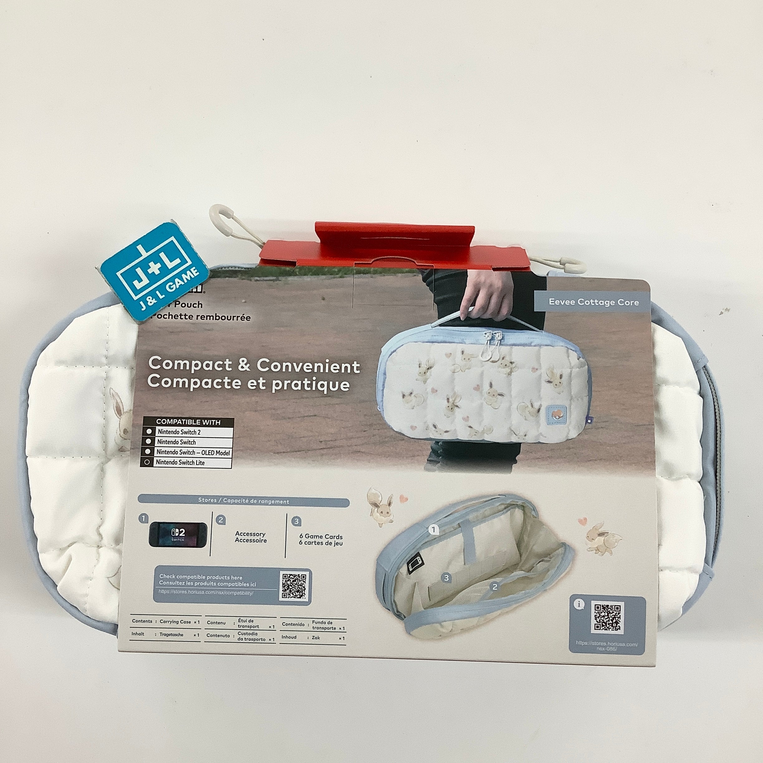 HORI Nintendo Switch 2 Compact & Convenient Puff Pouch (Eevee) - (NS2) Nintendo Switch 2 ACCESSORIES HORI