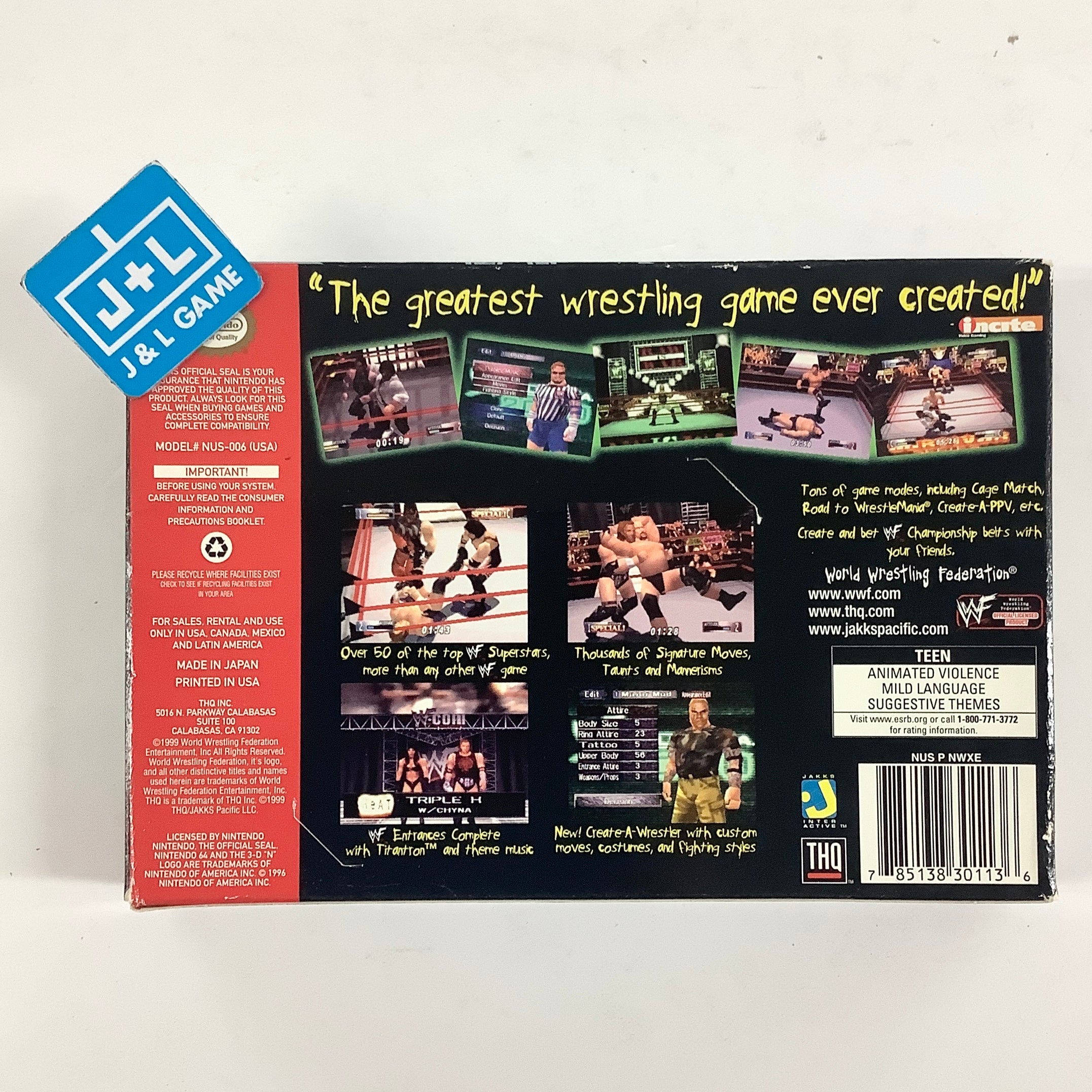 WWF WrestleMania 2000 - (N64) Nintendo 64 [Pre-Owned]