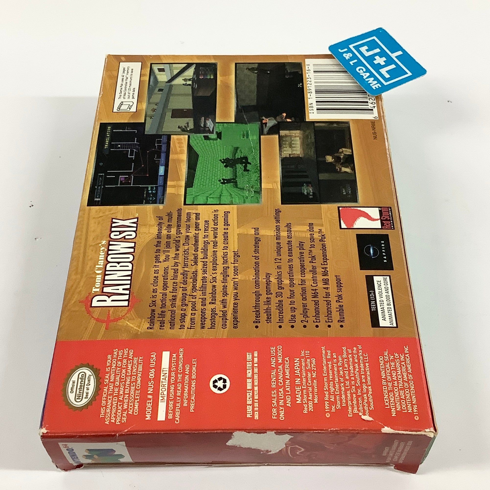 Tom Clancy's Rainbow Six (Black) - (N64) Nintendo 64 [Pre-Owned] Video Games Red Storm Entertainment