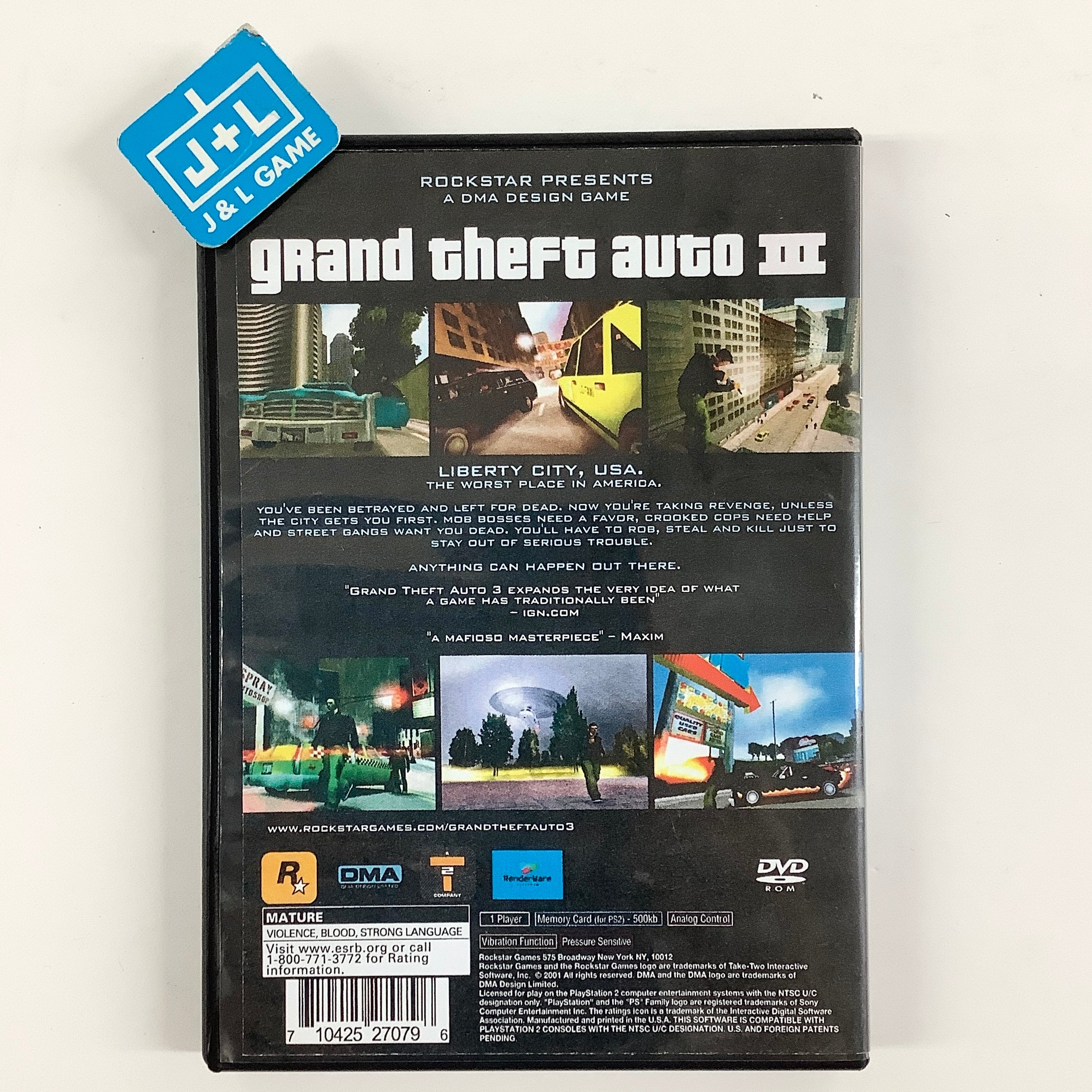 Grand Theft Auto III - (PS2) PlayStation 2 [Pre-Owned] Video Games Rockstar Games