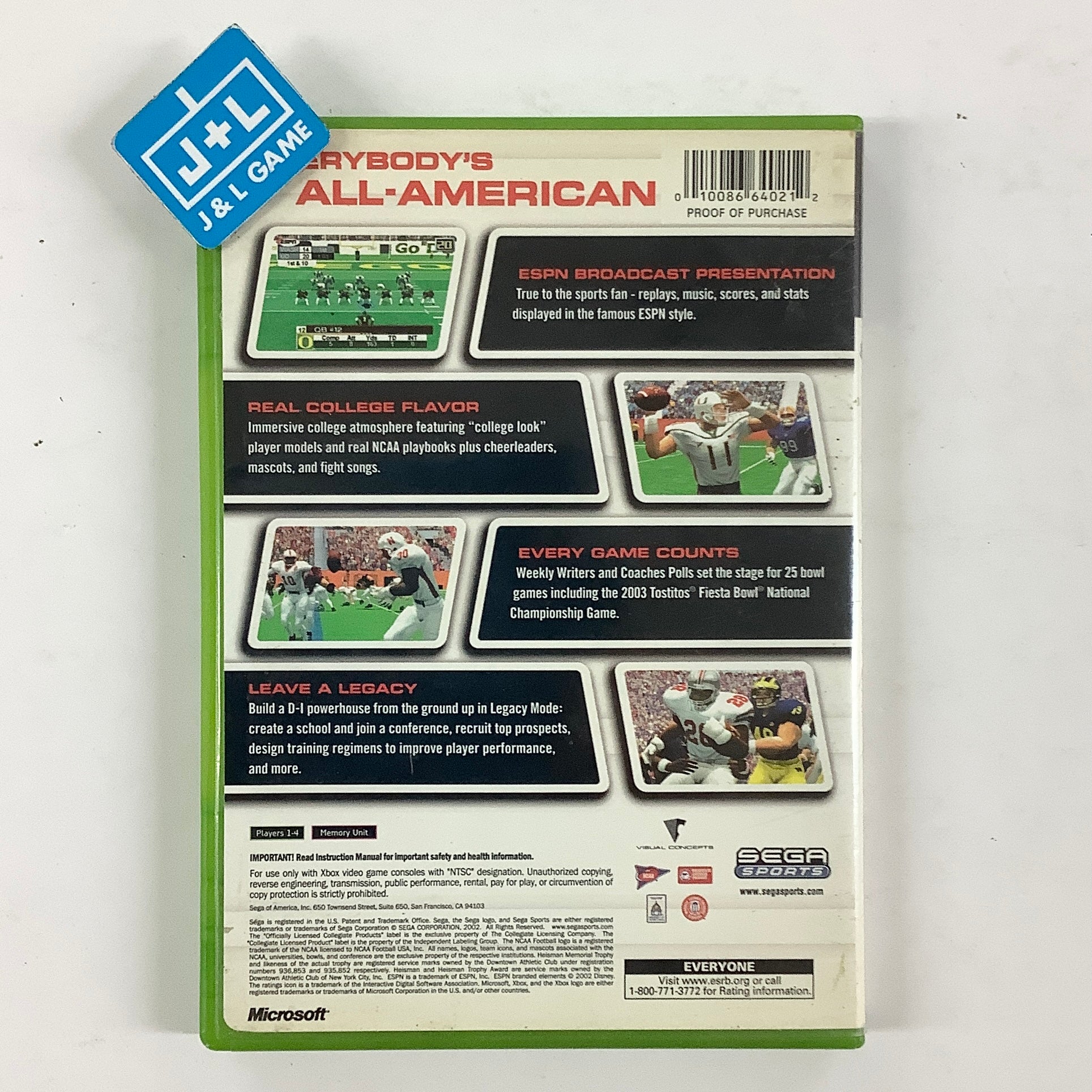 NCAA College Football 2K3 - (XB) Xbox [Pre-Owned]