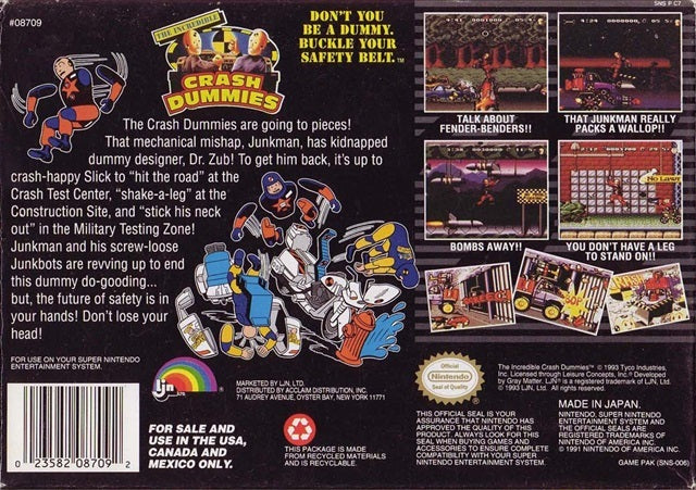 The Incredible Crash Dummies - (SNES) Super Nintendo [Pre-Owned] Video Games LJN Ltd.