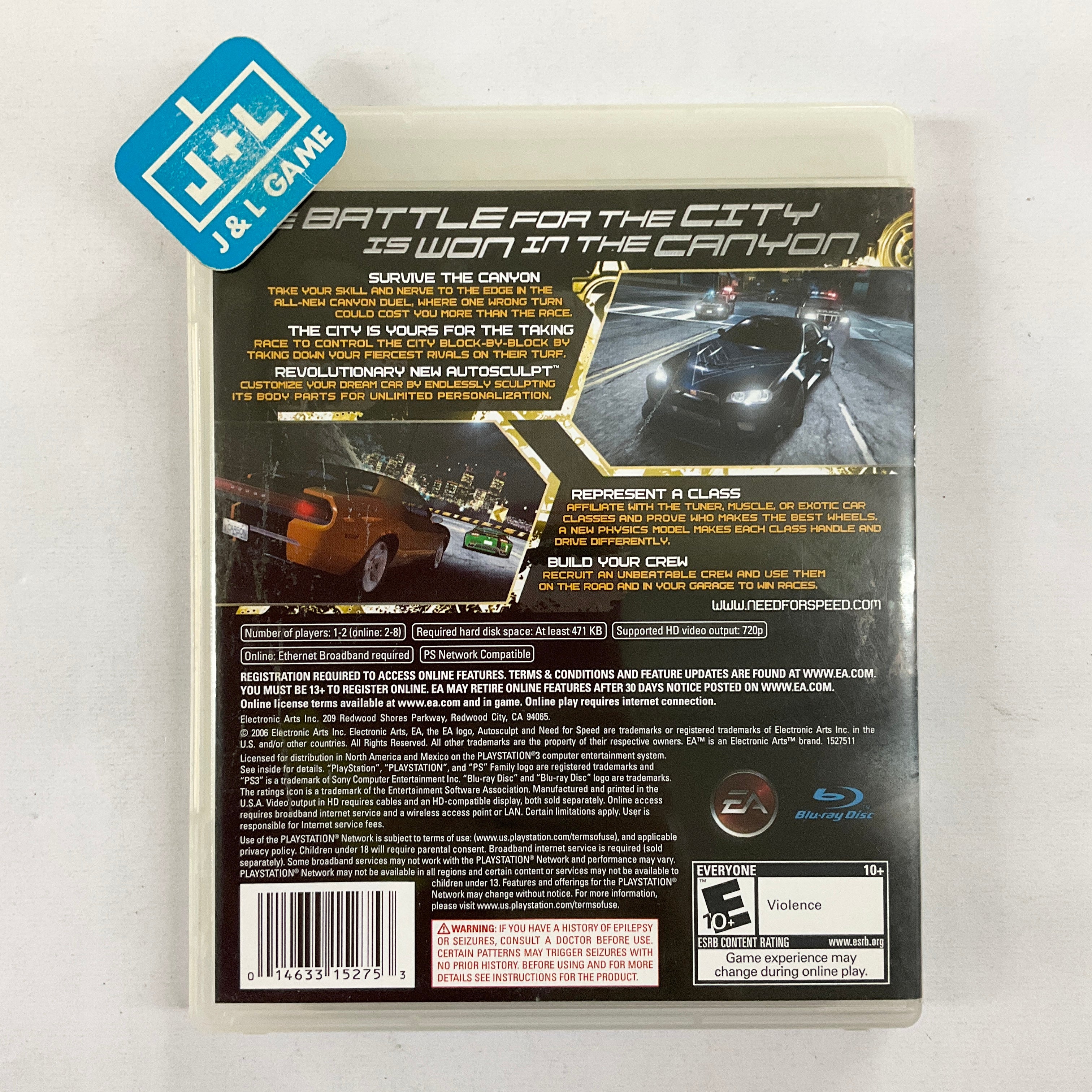 Need for Speed: Carbon - (PS3) PlayStation 3 [Pre-Owned] | J&L Game