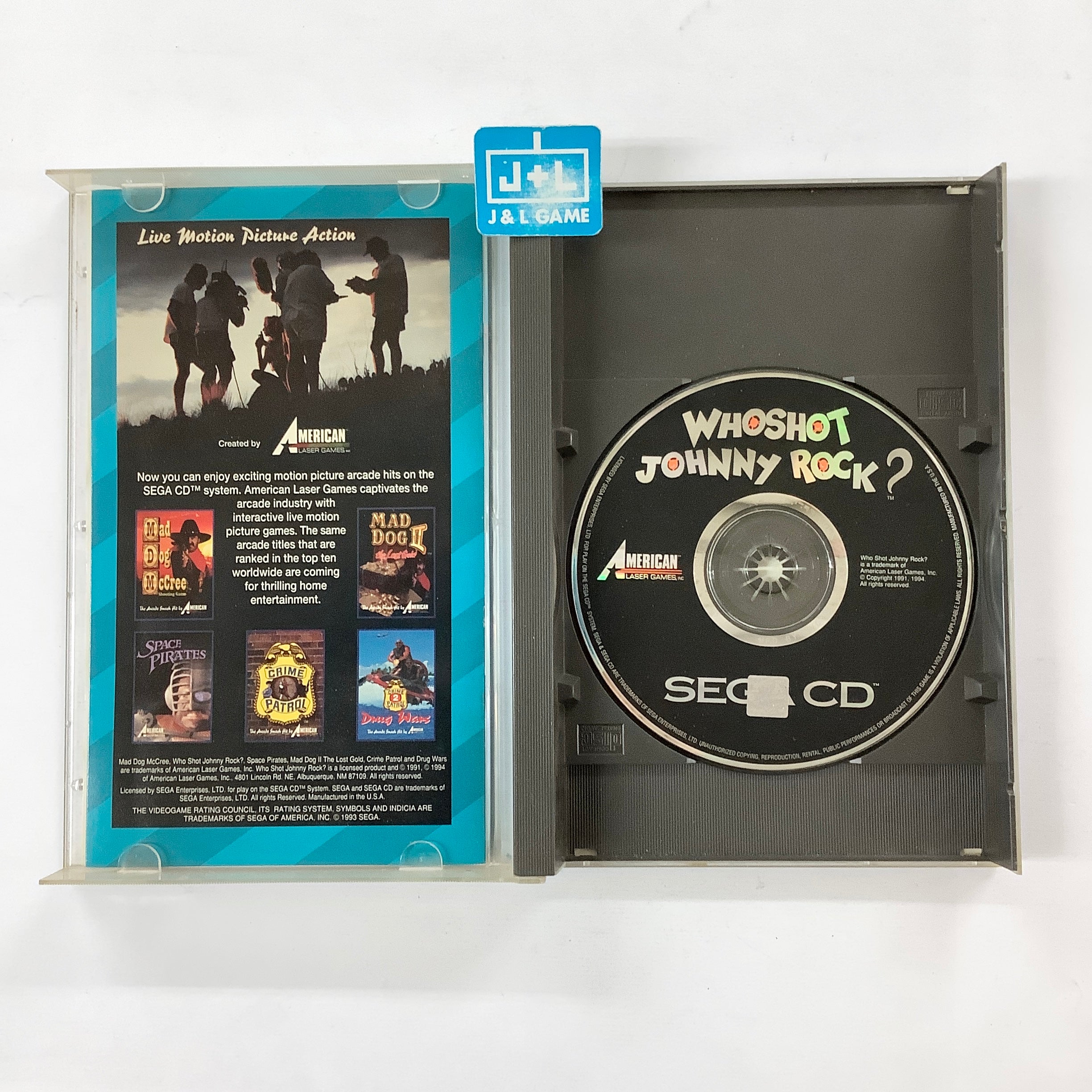 Who Shot Johnny Rock? - SEGA CD [Pre-Owned] Video Games American Laser Games   