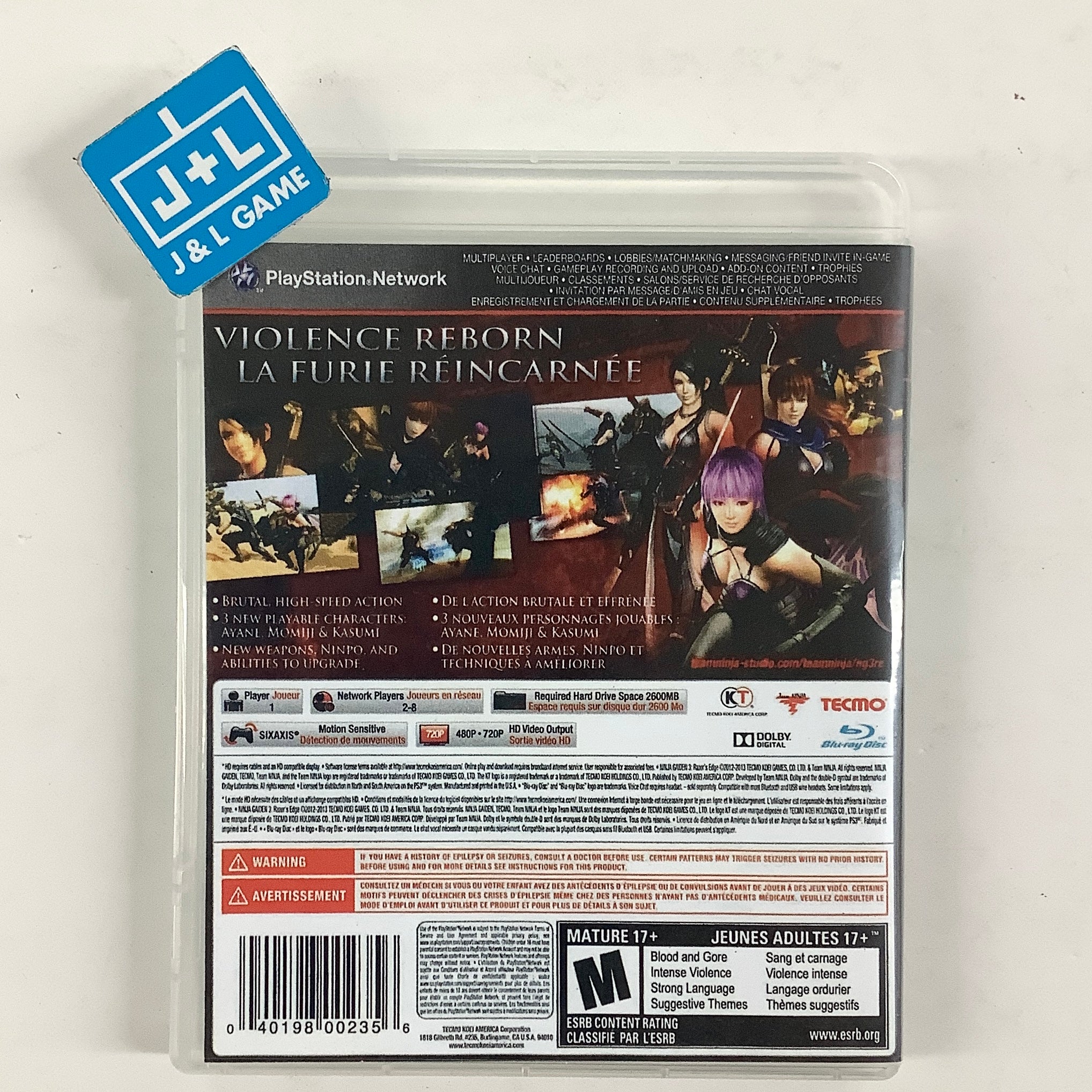 Ninja Gaiden 3: Razor's Edge - (PS3) Playstation 3 [Pre-Owned]