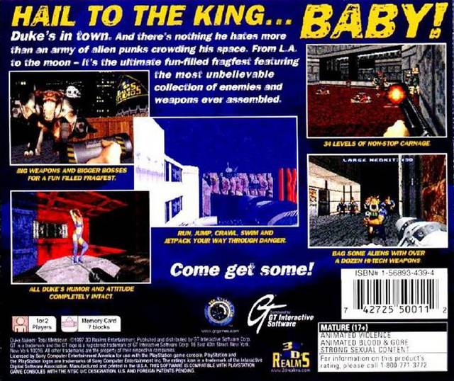 DUKE NUKEM : JEU Sony PLAYSTATION PS1 PS2 COMPLET ( GT DUKE NUKEM : JEU Sony PLAYSTATION PS1 PS2 COMPLET ( GT