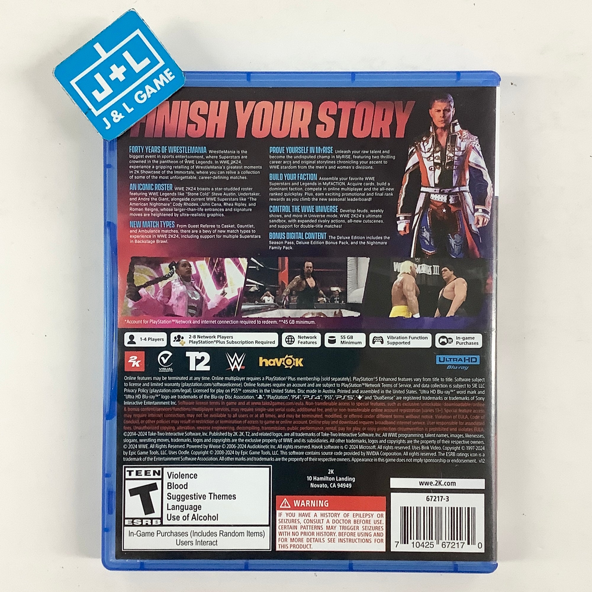 WWE 2K24 (Deluxe Edition) - (PS5) PlayStation 5 [Pre-Owned] Video Games 2K