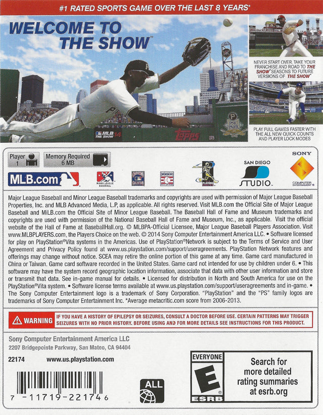 MLB 14: The Show - (PSV) Playstation Vita [Pre-Owned] Video Games PlayStation   