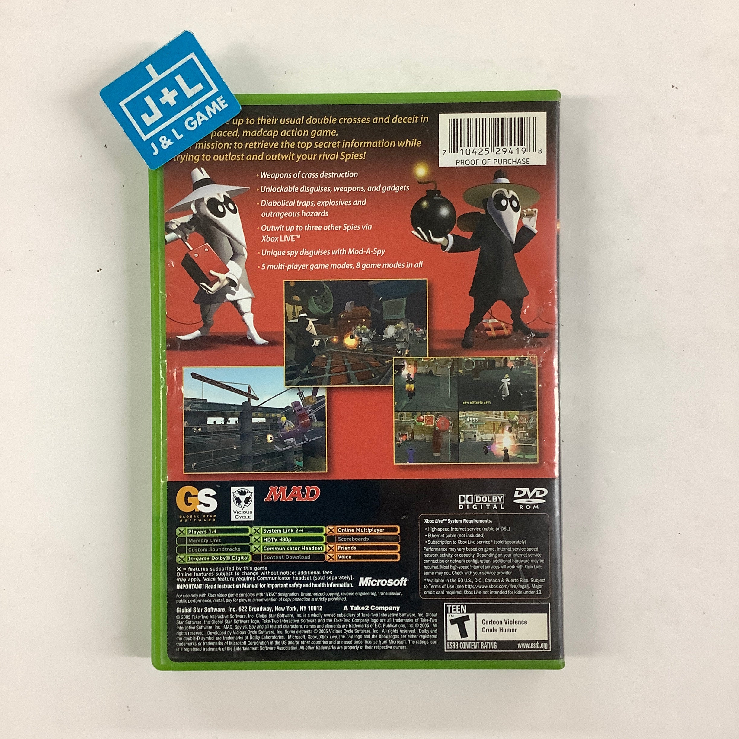 Spy vs. Spy - (XB) Xbox [Pre-Owned] Video Games Global Star Software