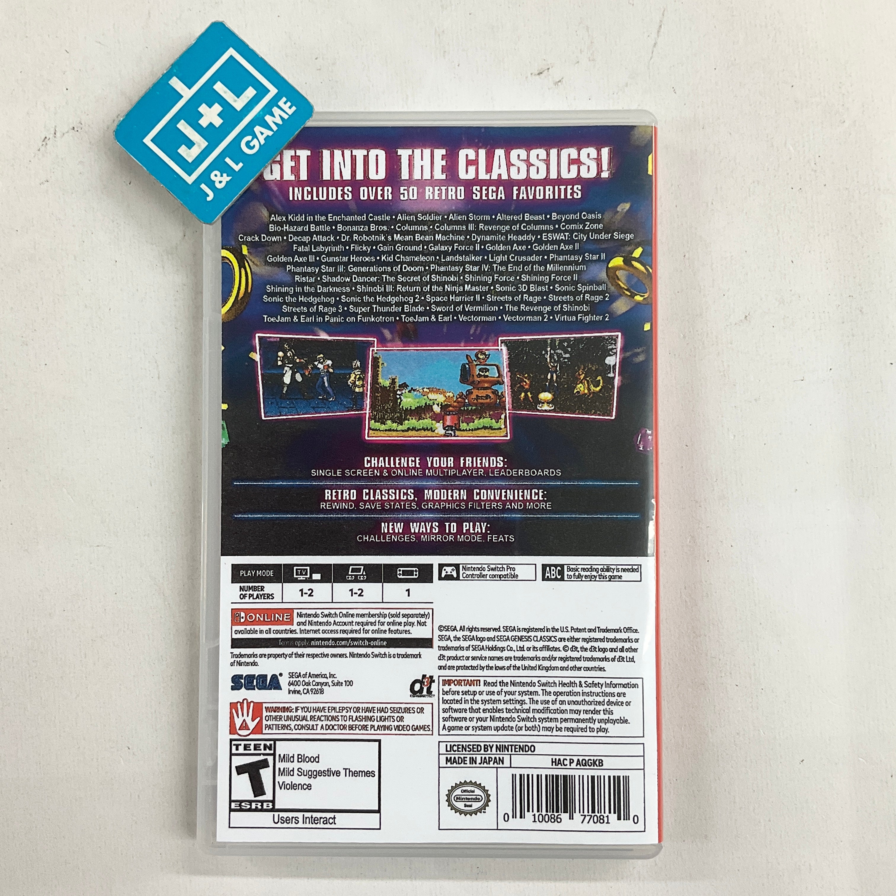 Sega Genesis Classics - (NSW) Nintendo Switch [Pre-Owned] Video Games SEGA