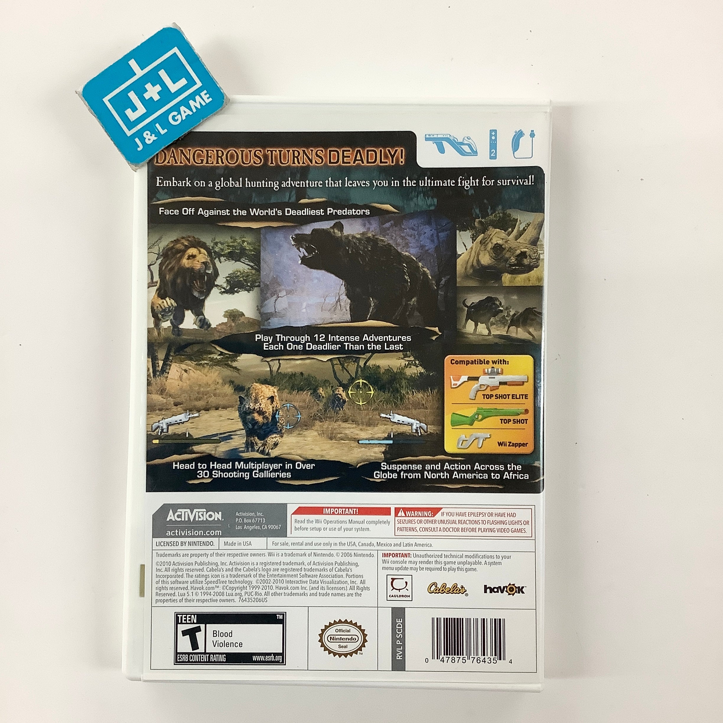 Cabela's Dangerous Hunts 2011 - Nintendo Wii [Pre-Owned] Video Games ACTIVISION