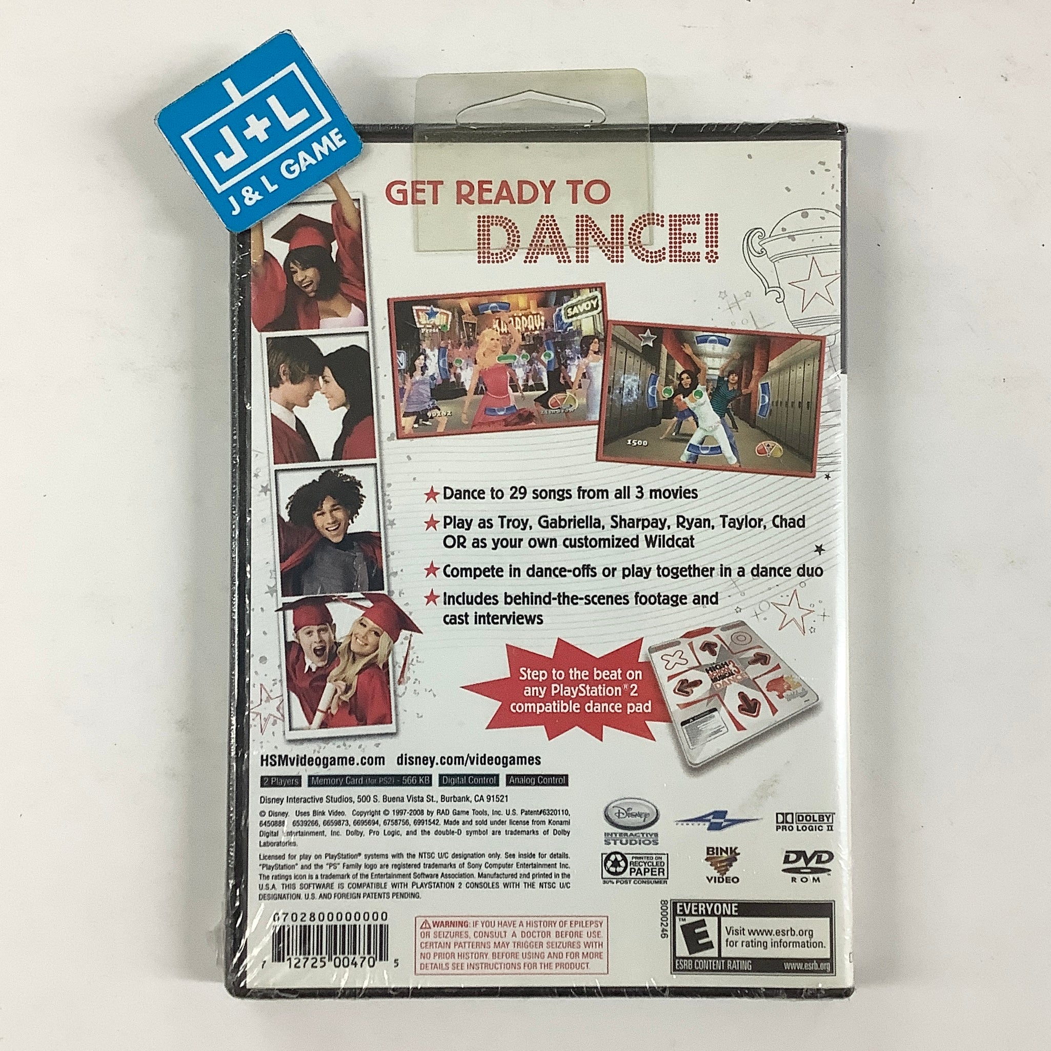 High School Musical 3: Senior Year DANCE! - (PS2) PlayStation 2 Video Games Disney Interactive Studios