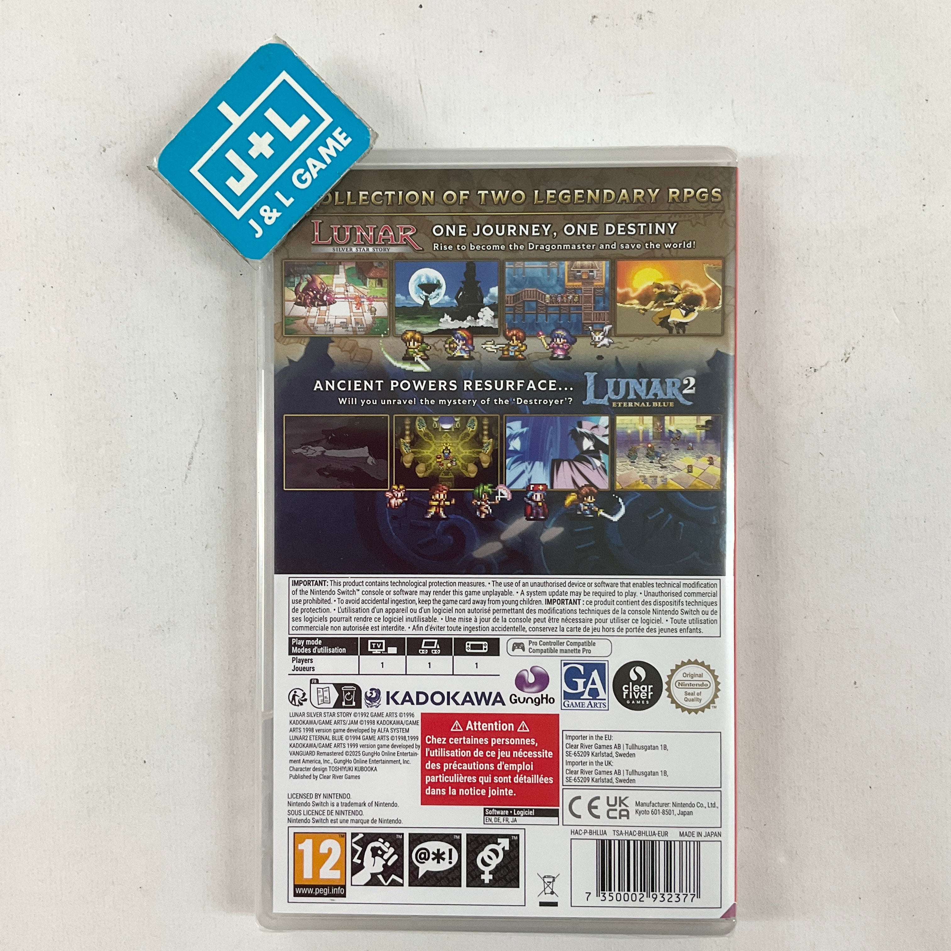Lunar Remastered Collection - (NSW) Nintendo Switch (European Import) Video Games Clear River Games