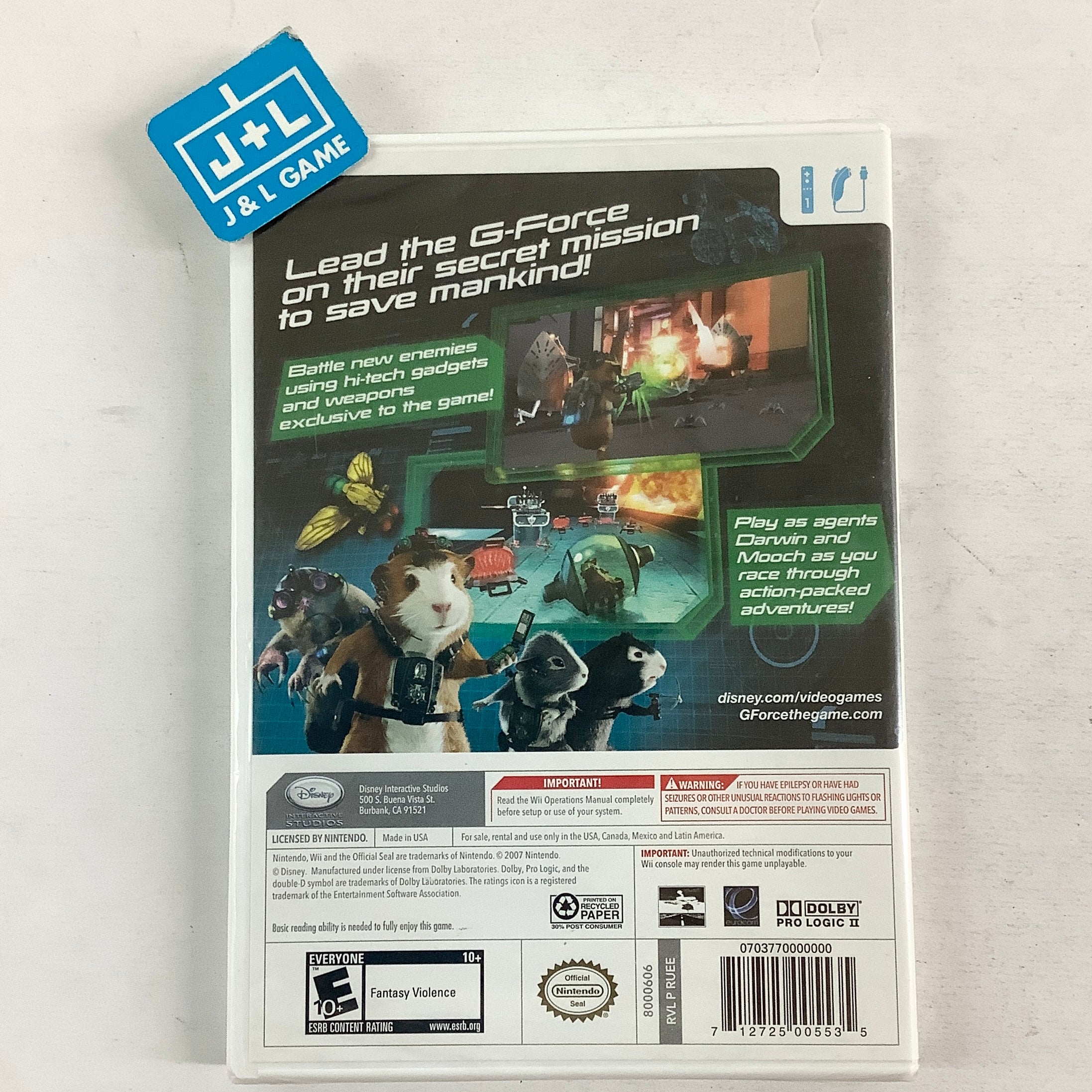 G-Force - Nintendo Wii Video Games Disney Interactive Studios