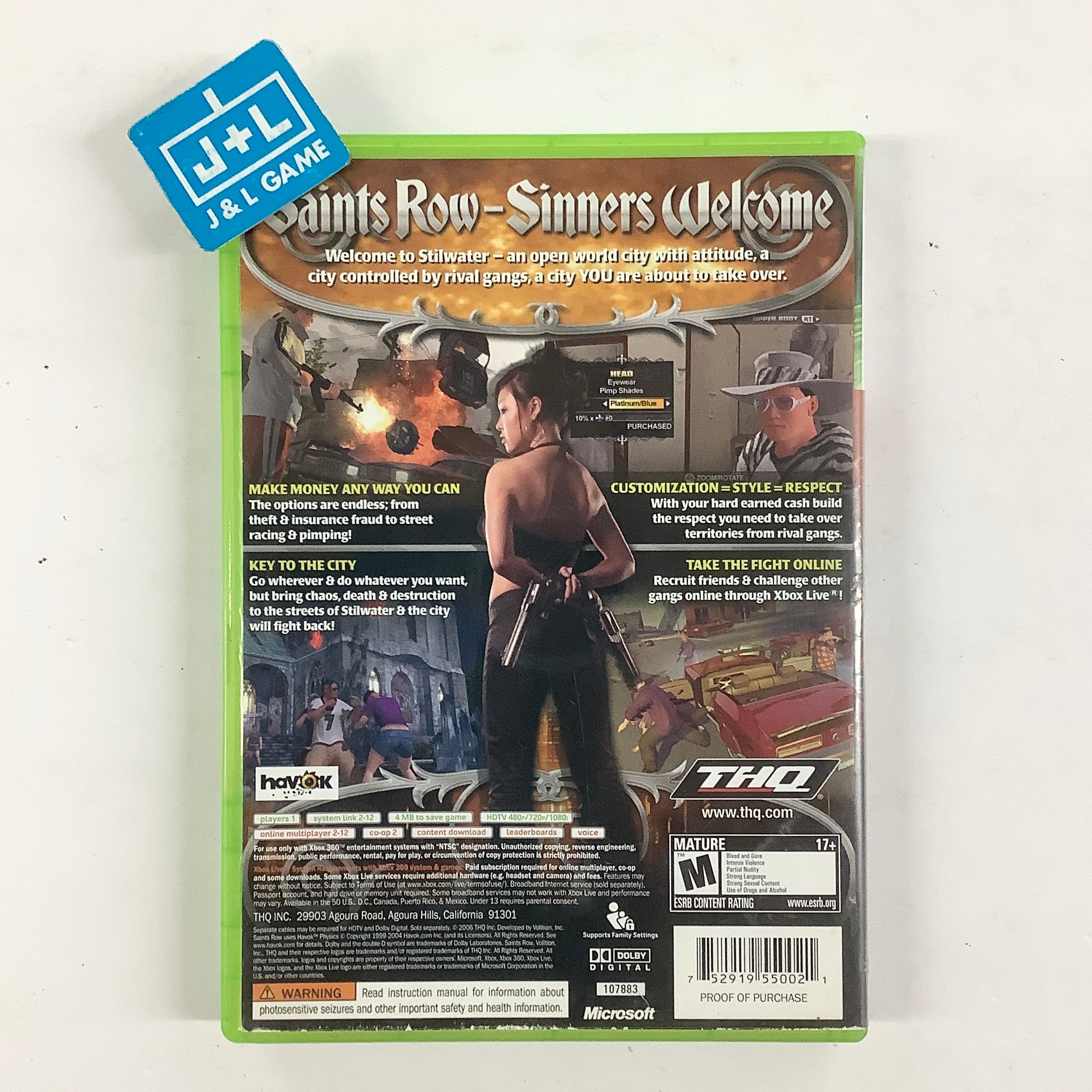 Saints Row - Xbox 360 [Pre-Owned] Video Games THQ