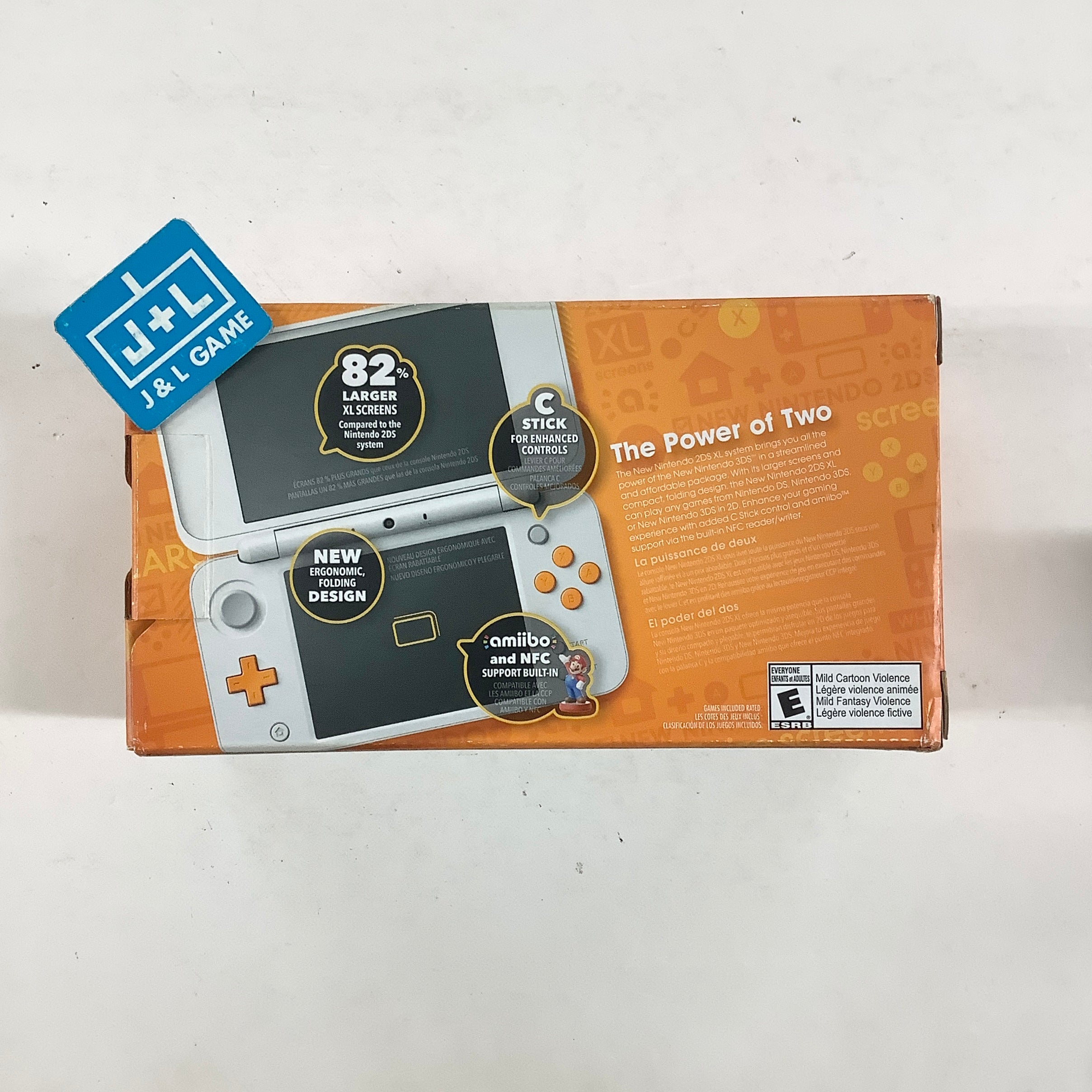 New Nintendo 2DS XL Console (White + Orange) - Nintendo 3DS [Pre-Owned] CONSOLE Nintendo