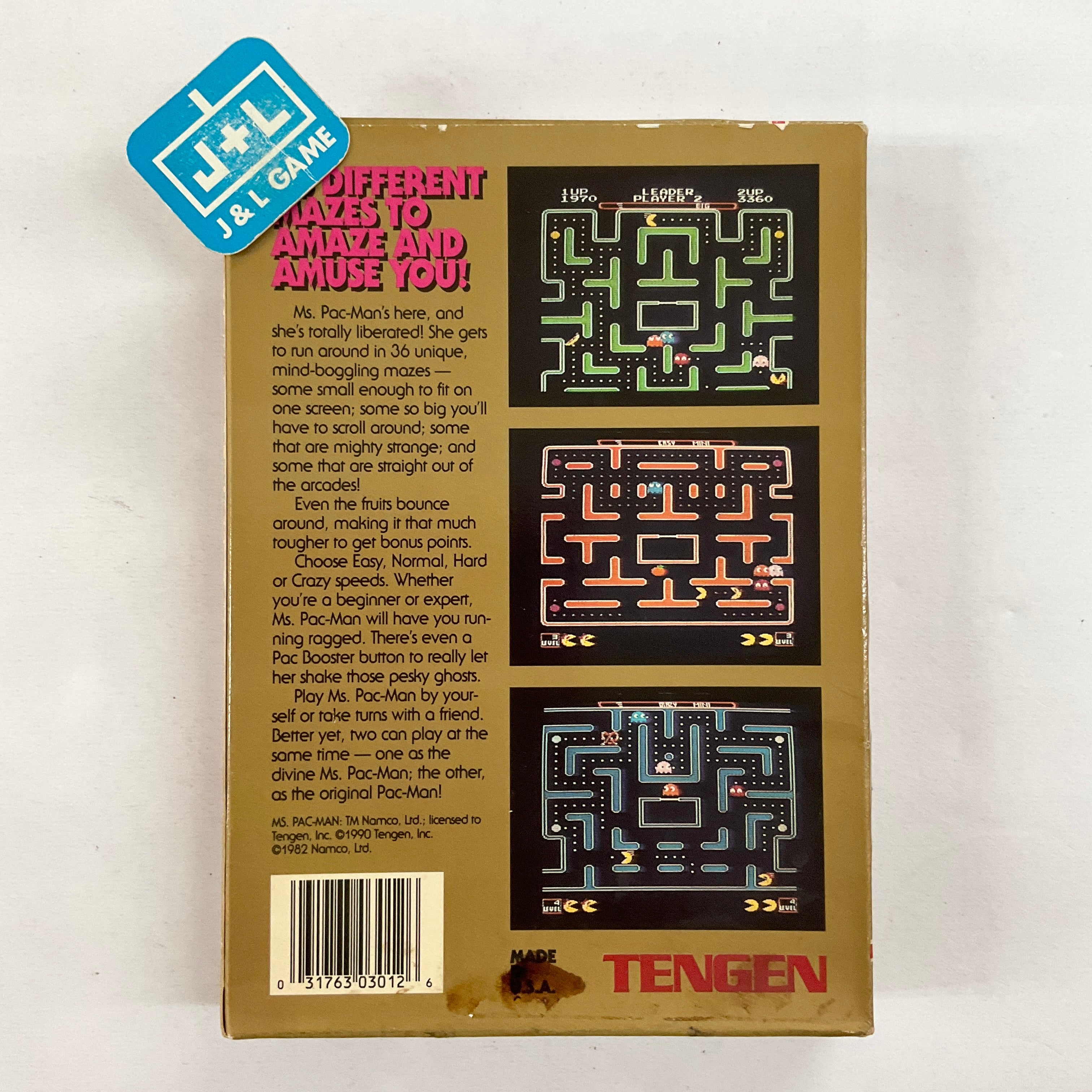 Ms. Pac-Man (Tengen) - (NES) Nintendo Entertainment System [Pre-Owned] Video Games Tengen   