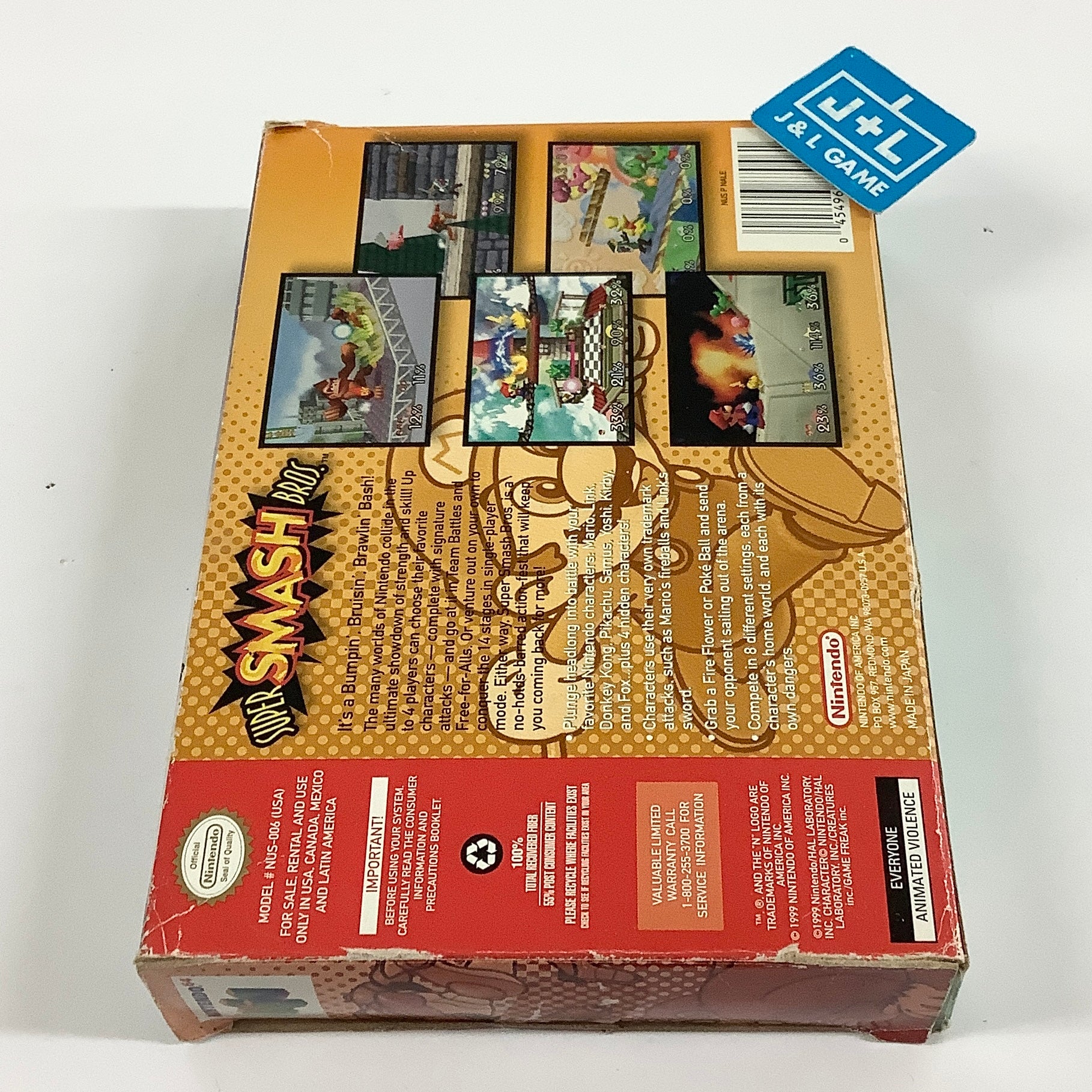 Super Smash Bros. - (N64) Nintendo 64 [Pre-Owned] Video Games Nintendo