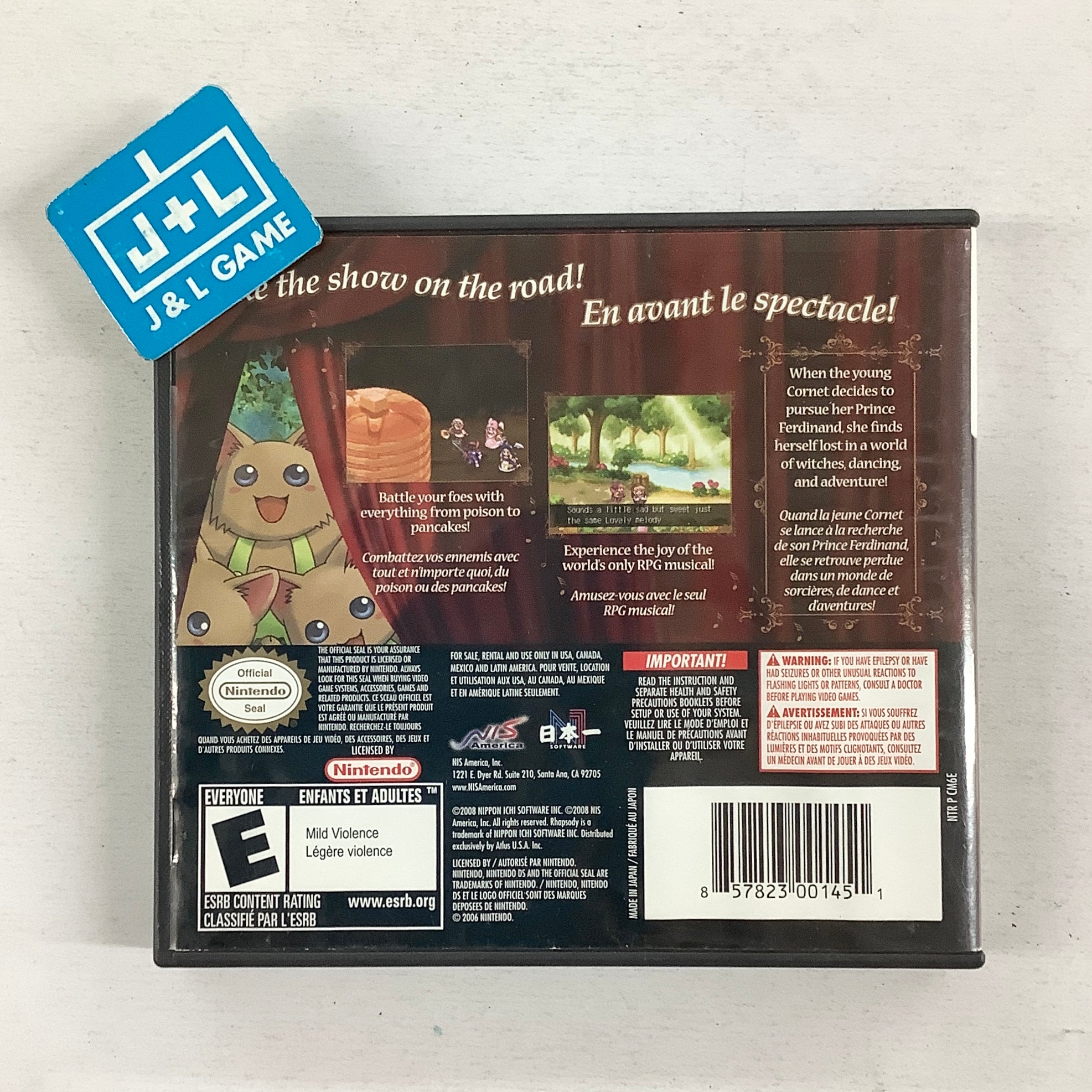 Rhapsody: A Musical Adventure - (NDS) Nintendo DS [Pre-Owned] Video Games Nippon Ichi Software