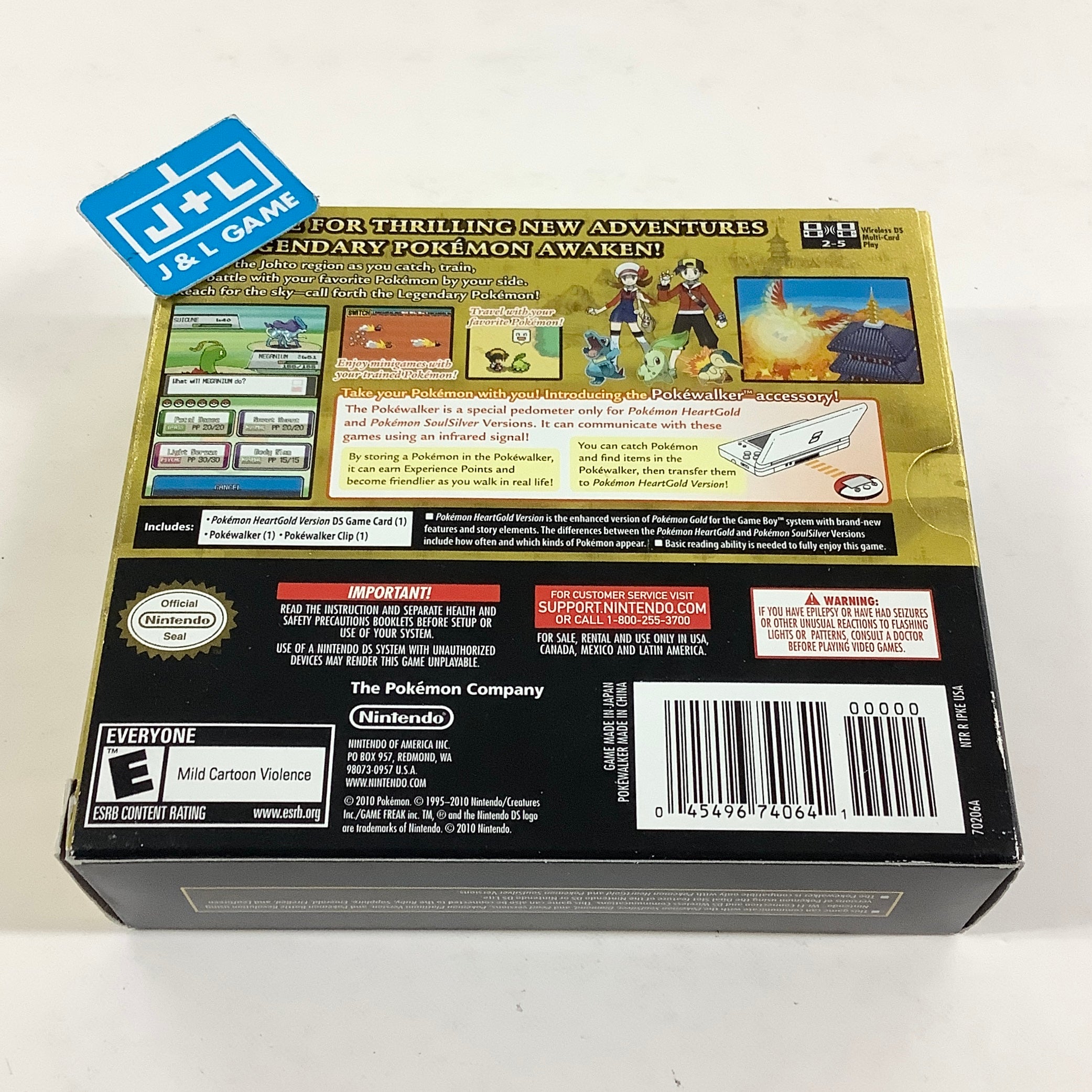 Pokemon HeartGold Version (w/ Pokewalker) - (NDS) Nintendo DS [Pre-Owned] Video Games Nintendo