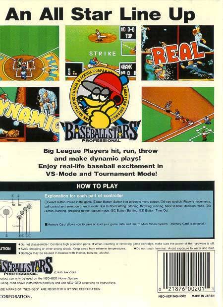 Baseball Stars Professional - (AES) NeoGeo (Japanese Import) Video Games SNK   