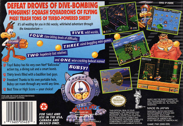 Bubsy II - (SNES) Super Nintendo [Pre-Owned] Video Games Accolade   