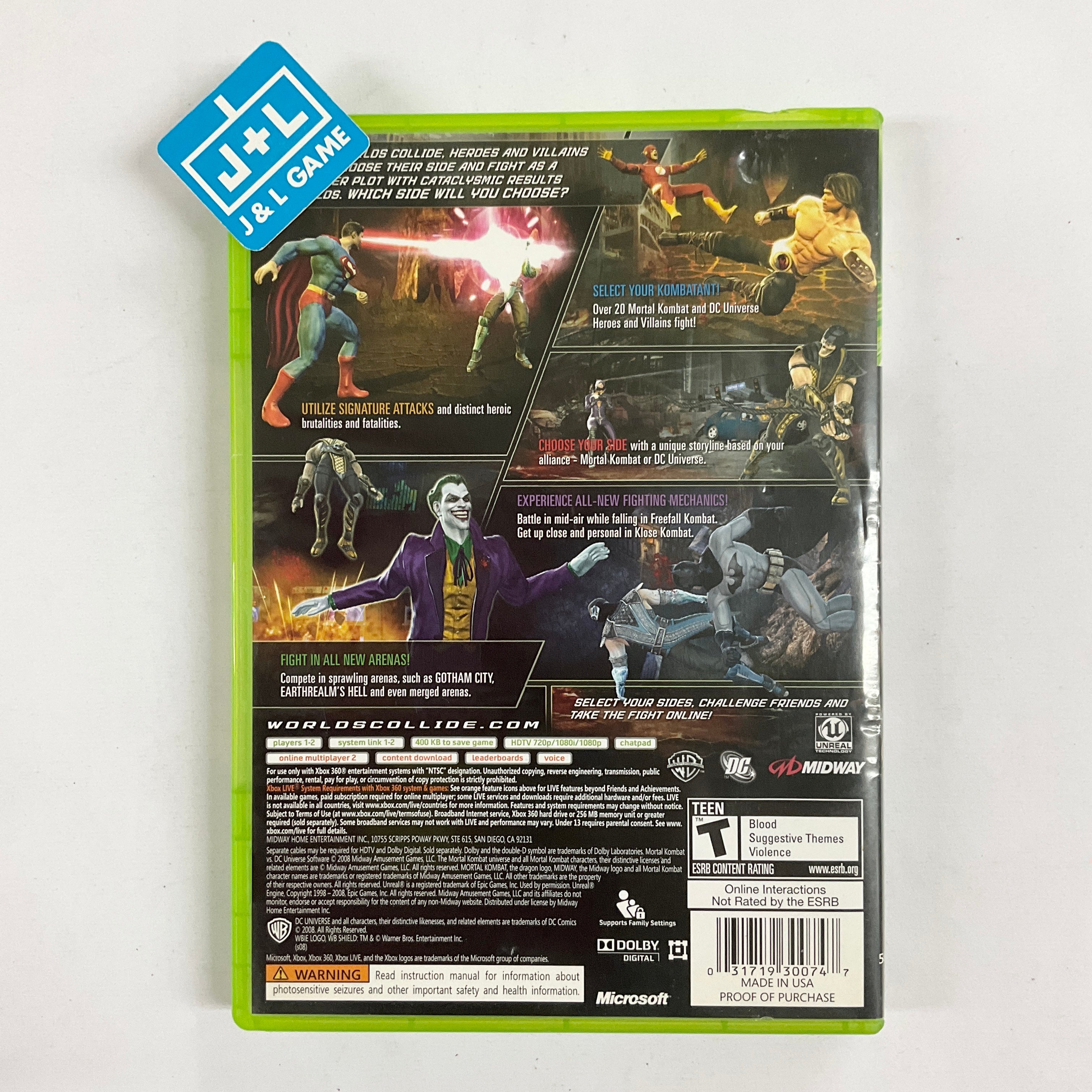 Mortal Kombat vs. DC Universe - Xbox 360 [Pre-Owned] Video Games Midway   