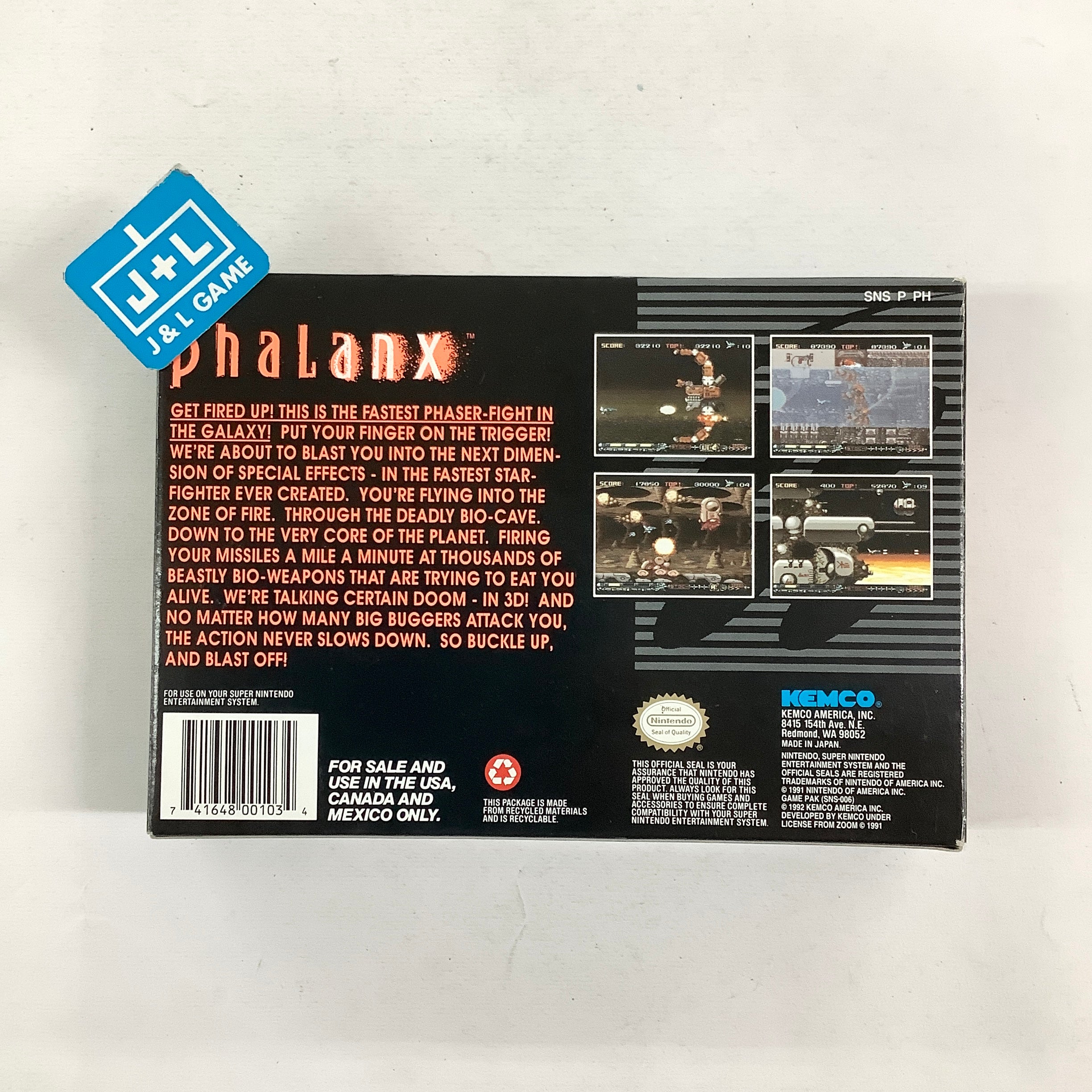 Phalanx - (SNES) Super Nintendo [Pre-Owned] Video Games Kemco