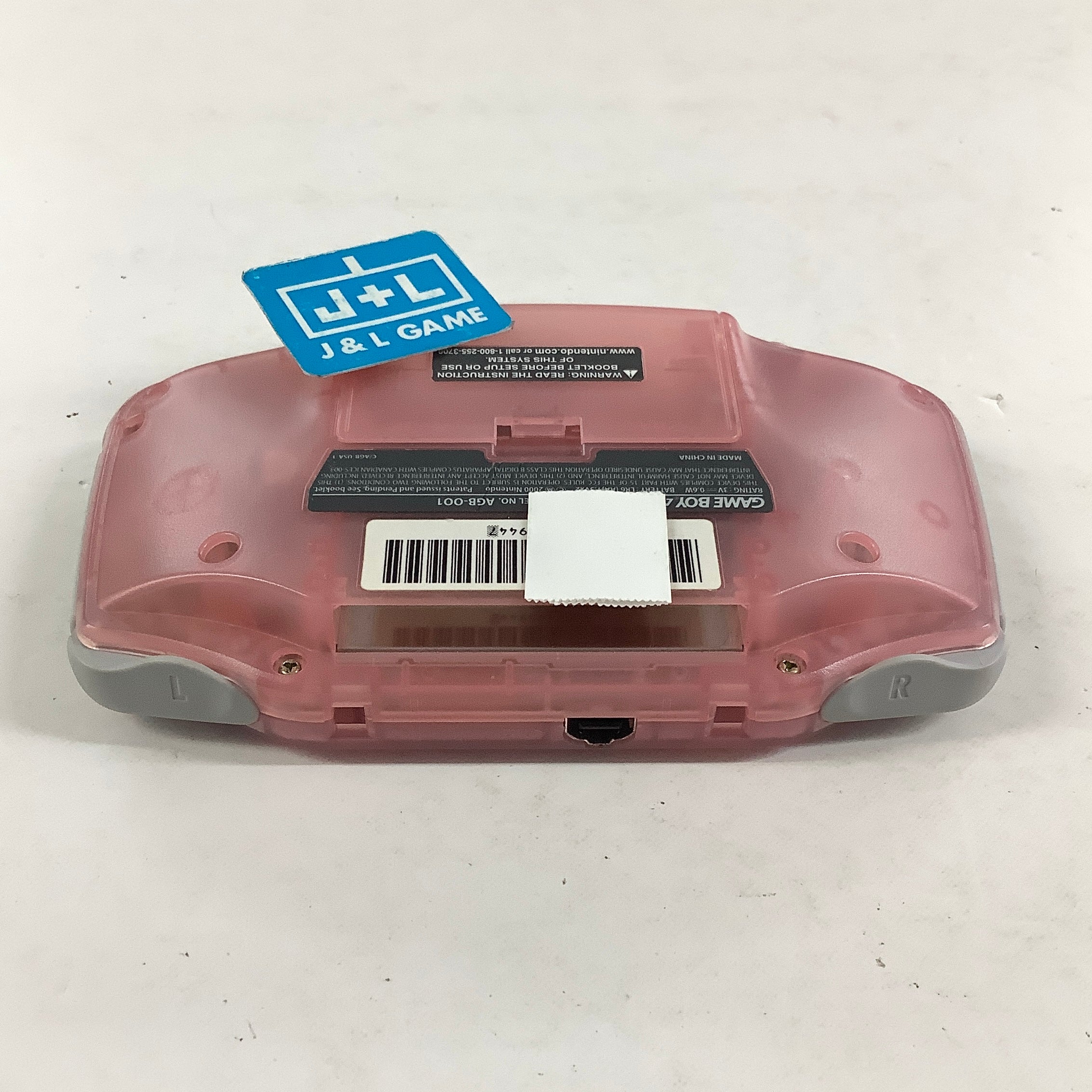 Nintendo Game Boy Advance Console (Clear Pink) - (GBA) Game Boy Advance [Pre-Owned]