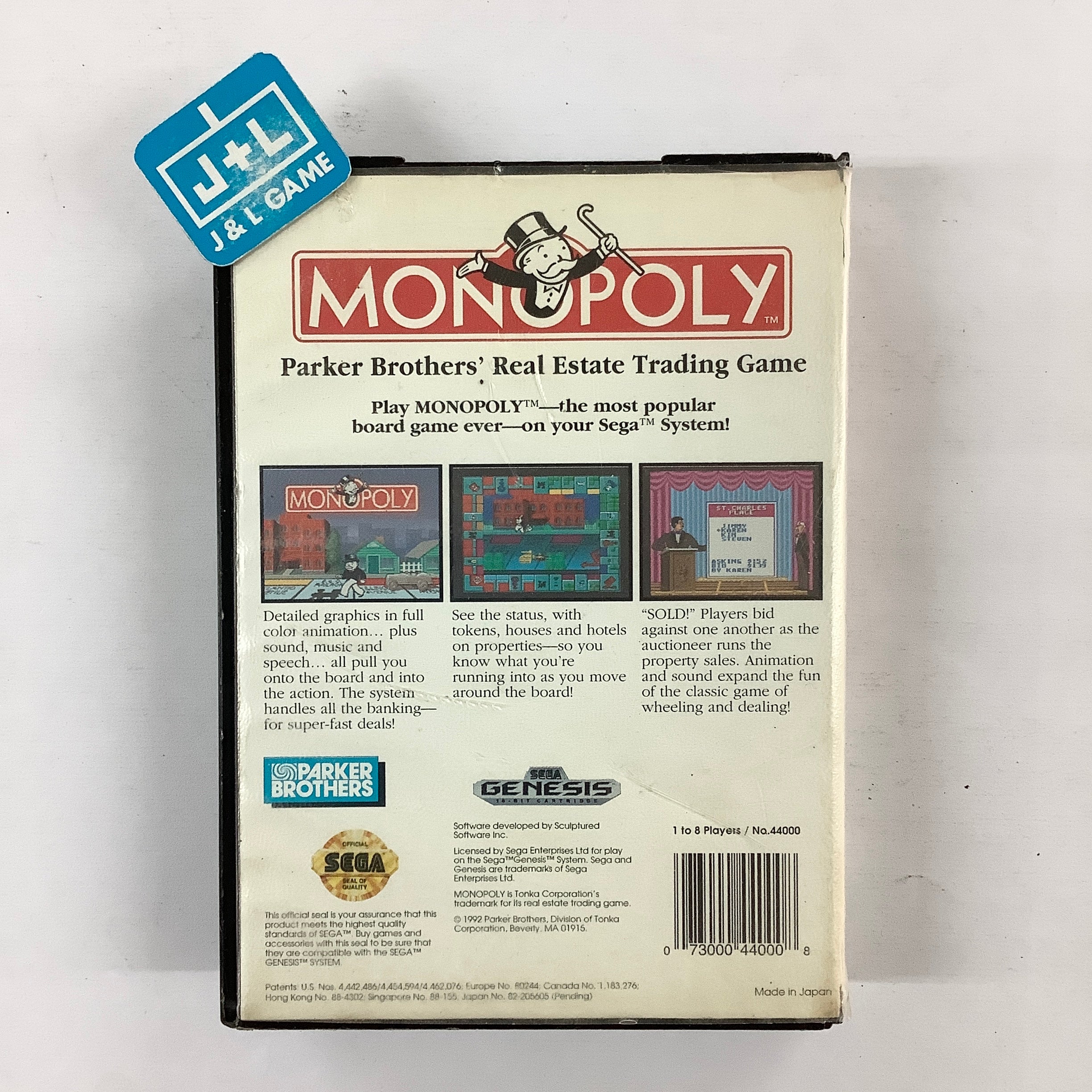 Monopoly - (SG) SEGA Genesis [Pre-Owned] Video Games Parker Brothers   