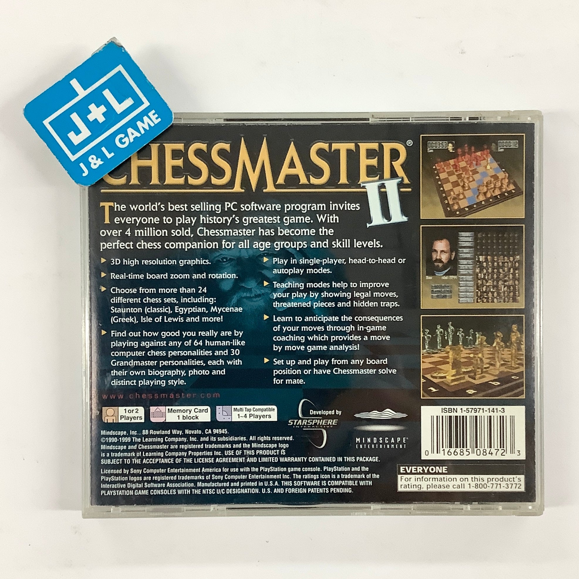 Chessmaster II - (PS1) PlayStation 1 [Pre-Owned] Video Games Mindscape