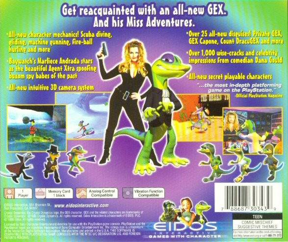 Gex 3: Deep Cover Gecko - (PS1) Playstation 1 [Pre-Owned] Video Games Eidos Interactive   