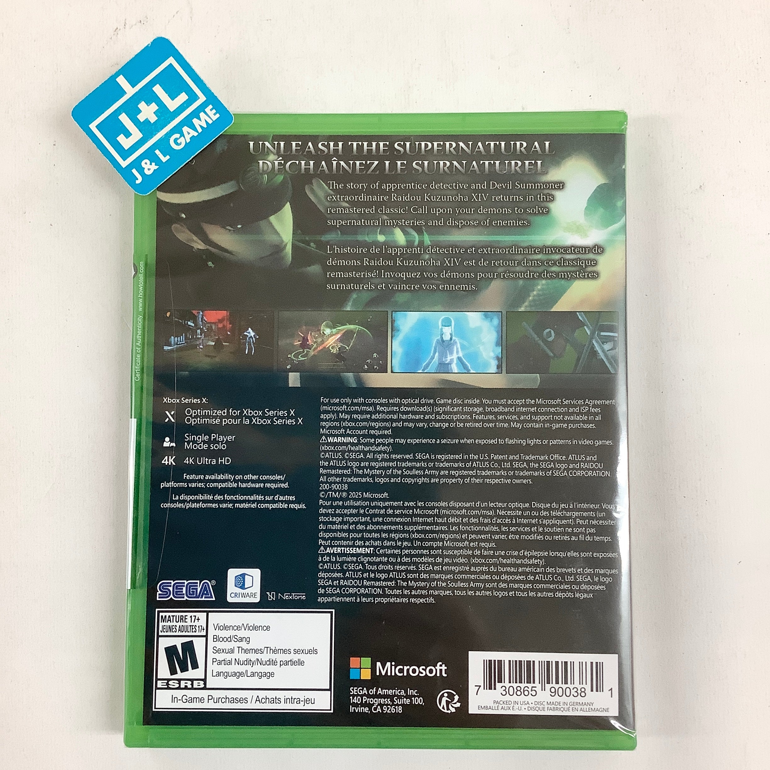 Raidou Remastered: The Mystery of the Soulless Army - (XSX) Xbox Series X Video Games SEGA