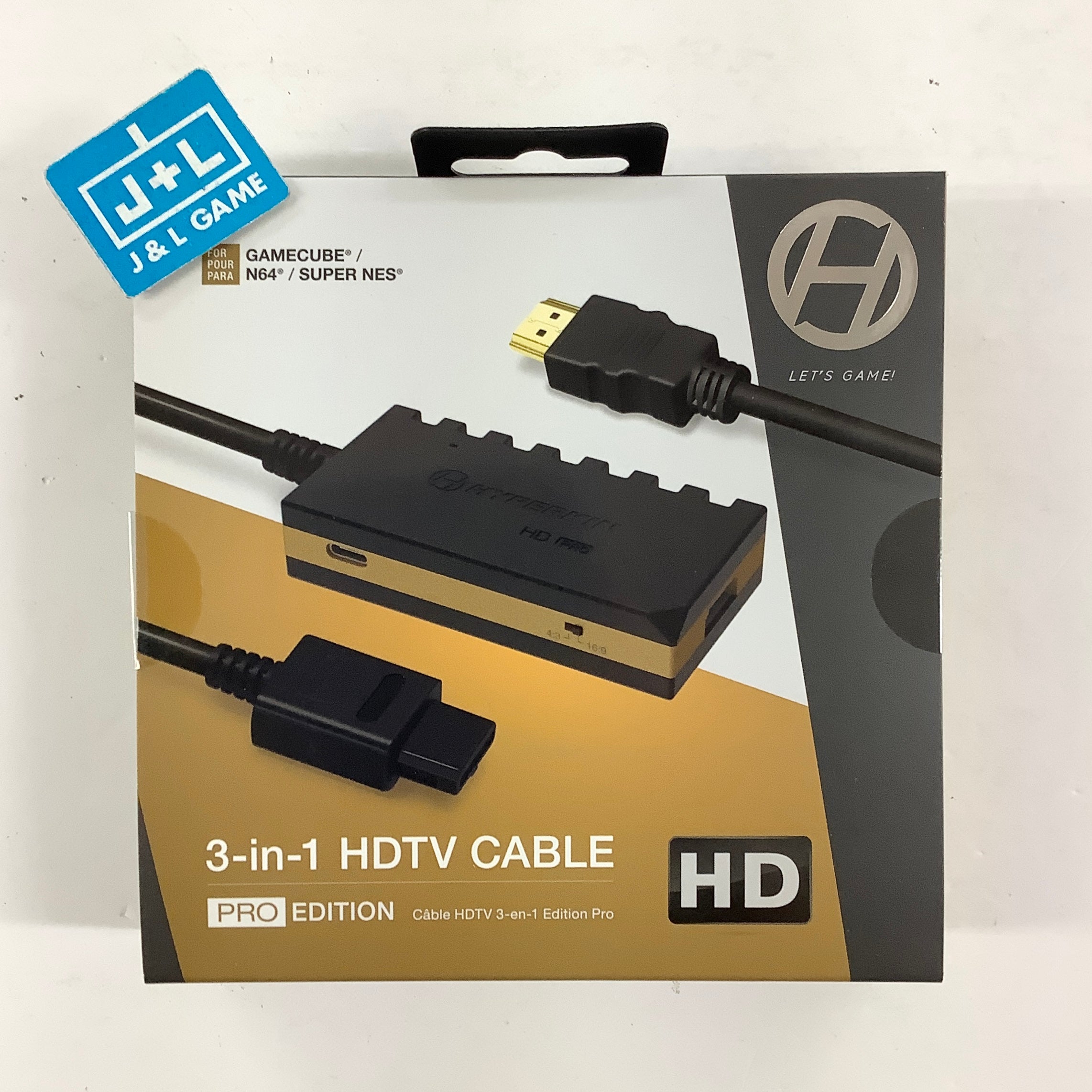 Hyperkin 3-In-1 HDTV Cable Pro Edition for GameCube/N64/Super NES ACCESSORIES Hyperkin