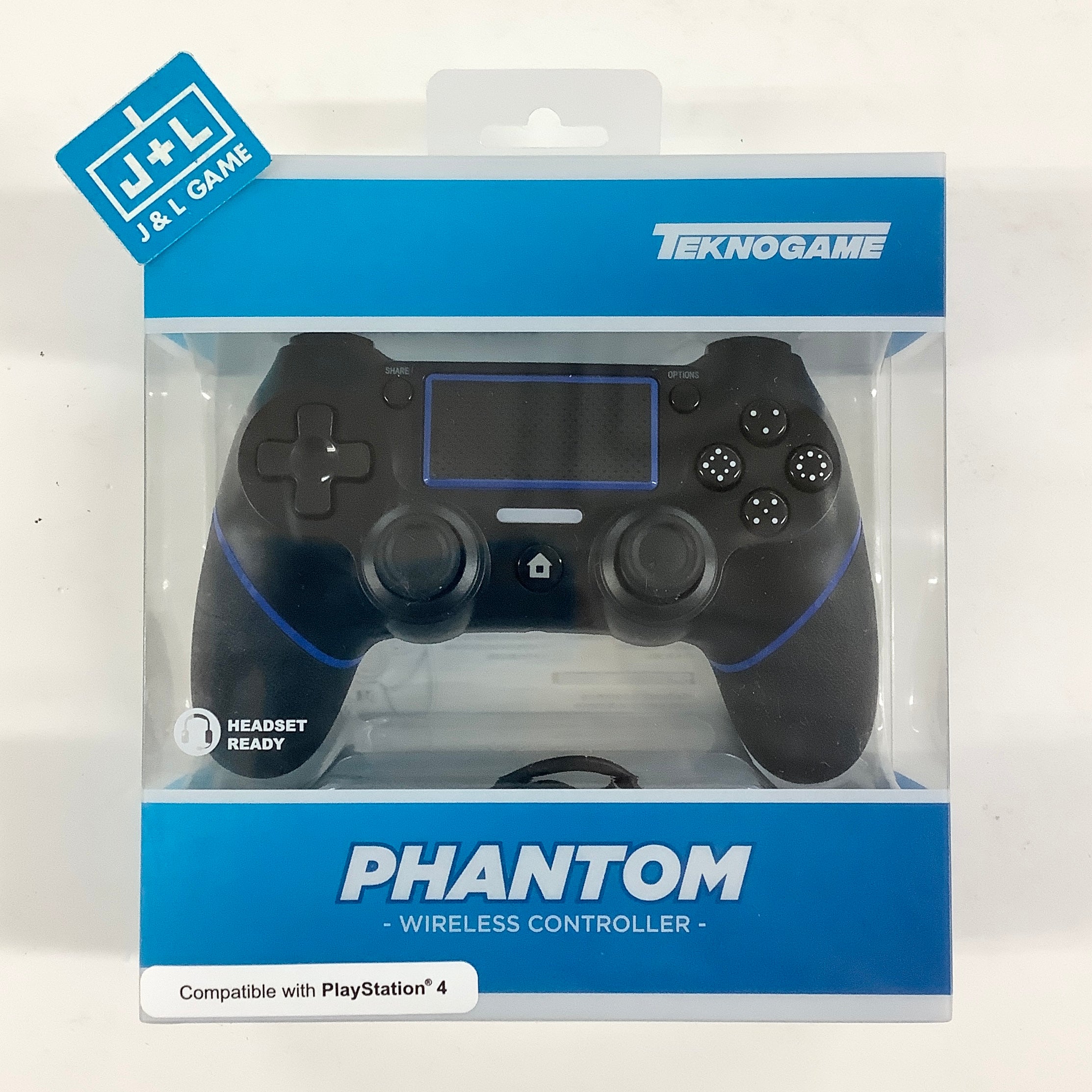 TeknoGame Phantom Playstation 4 Champion Wireless Controller (Black) - (PS4) Playstation 4 Accessories TeknoGame