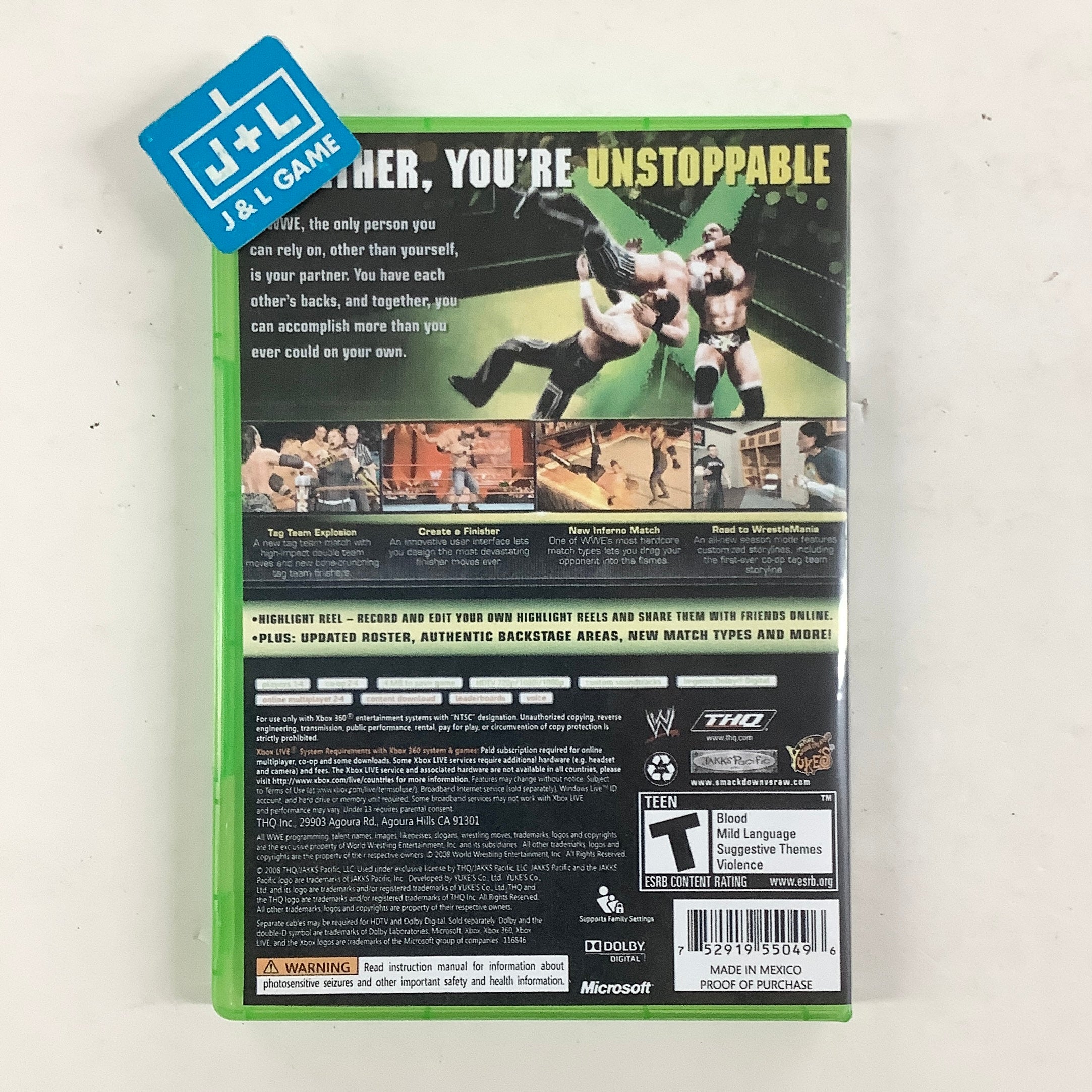 WWE SmackDown vs. Raw 2009 - Xbox 360 [Pre-Owned] Video Games THQ