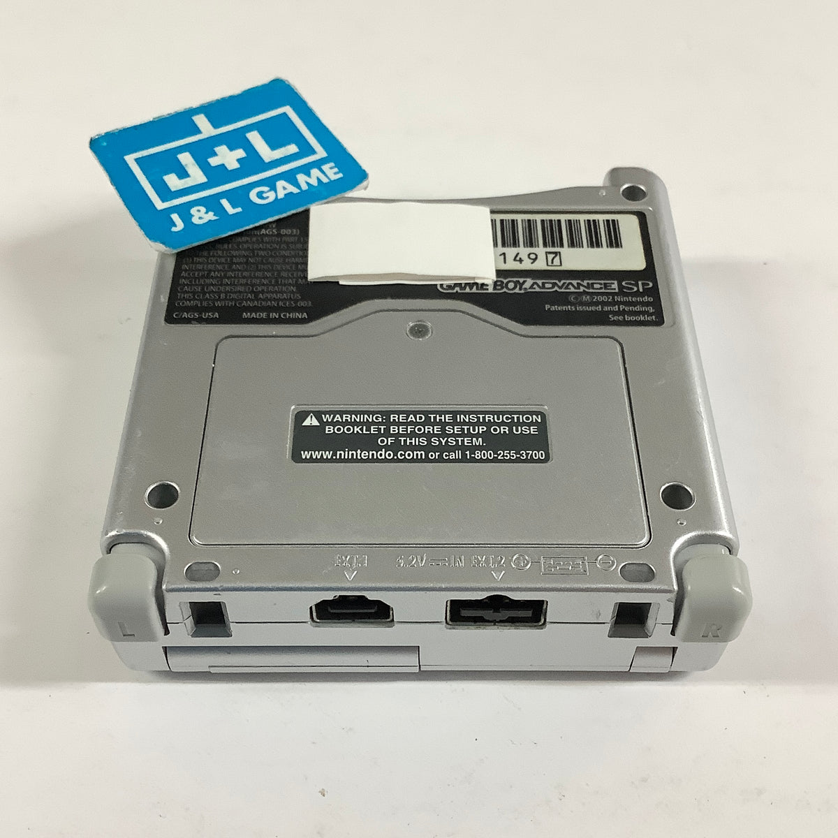 Nintendo Game Boy Advance SP Console AGS-001 (Silver) - (GBA) Game Boy Advance SP [Pre-Owned]