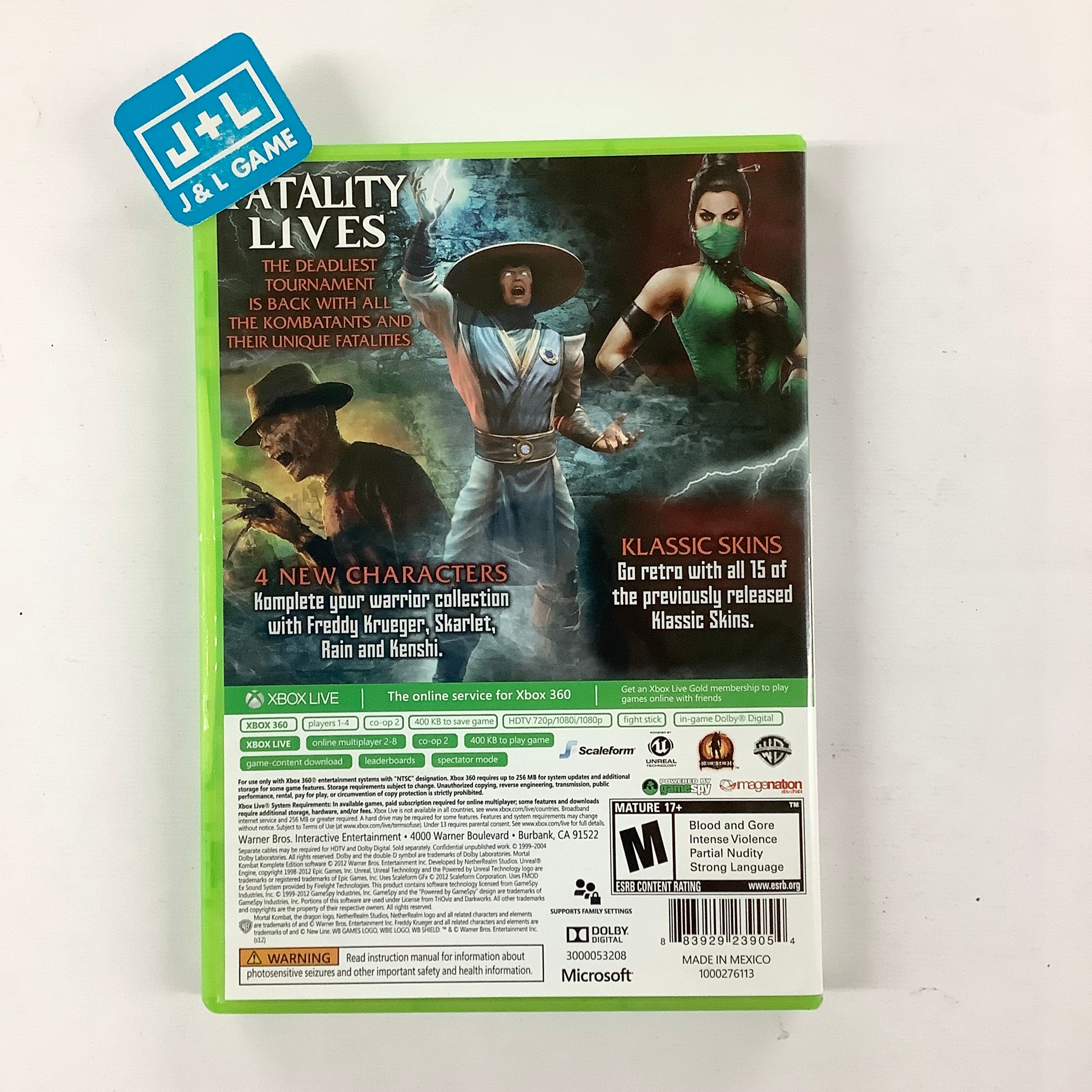 Mortal Kombat: Komplete Edition (Platinum Hits) - Xbox 360 [Pre-Owned] Video Games WB Games   